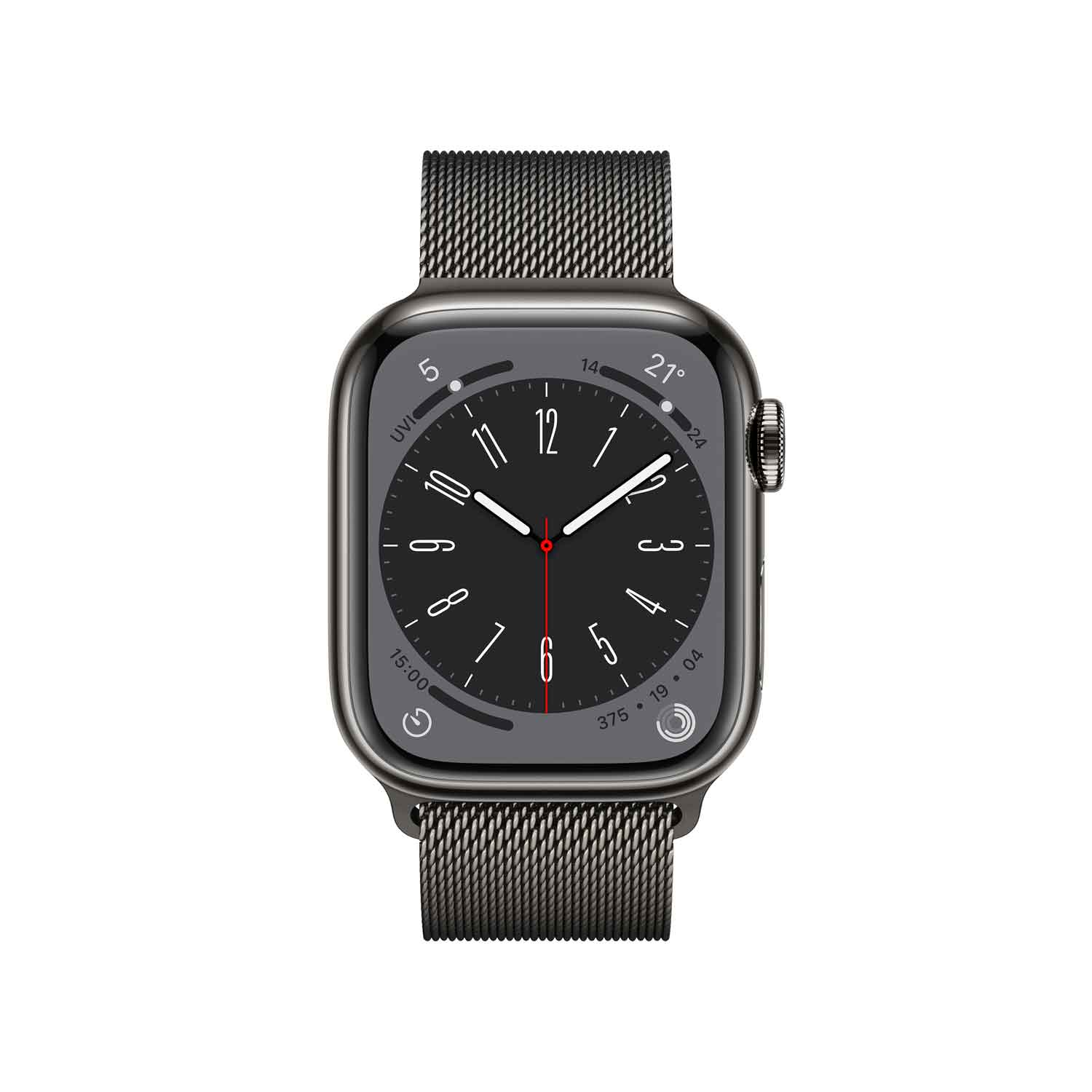 Apple Watch S8 Edelstahl Cellular 41mm Graphit (Milanaise graphit)