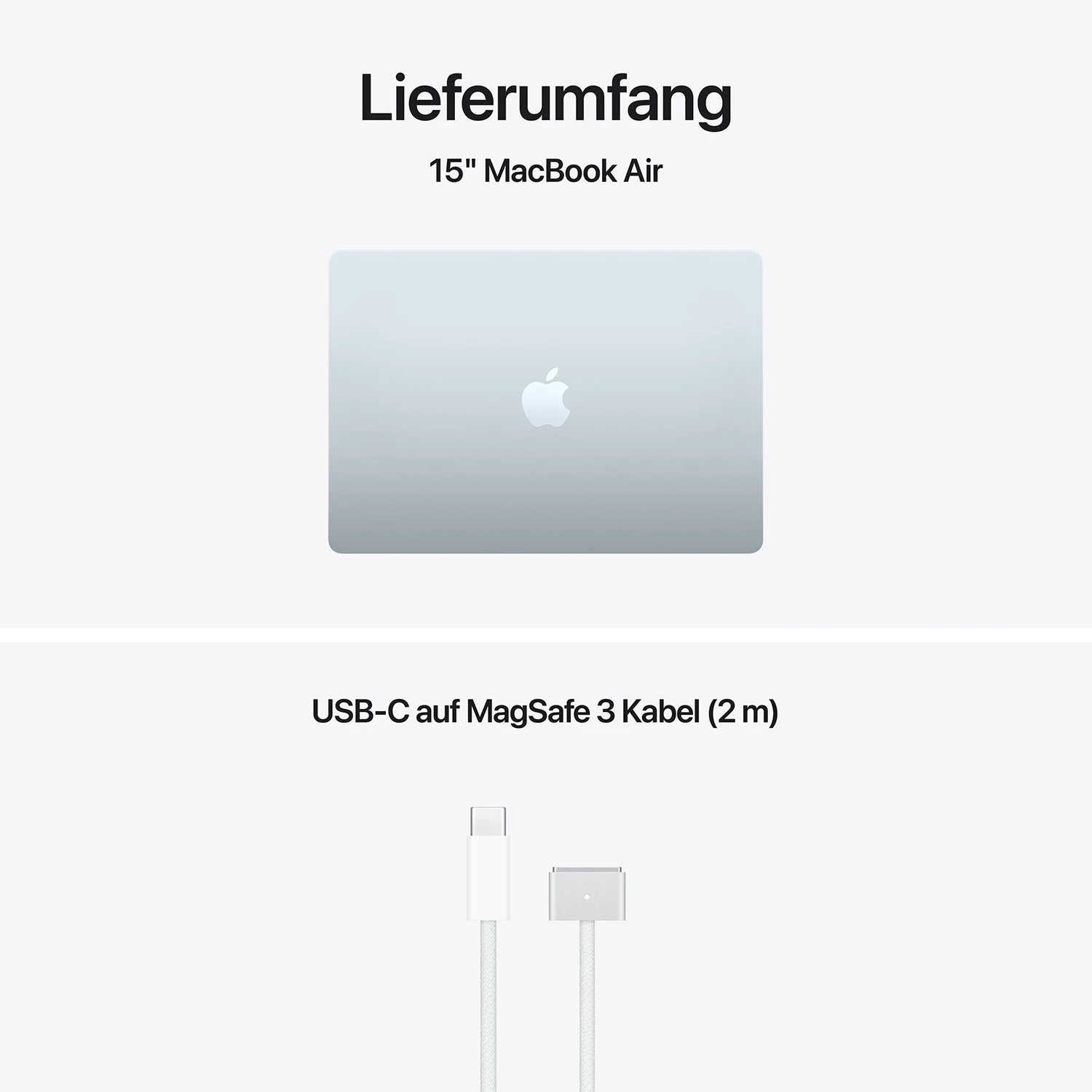 Macbook Air 15“ M5  10-Core CPU  10-Core GPU - 16 GB - 512 GB SSD - Himmelblau - 2026