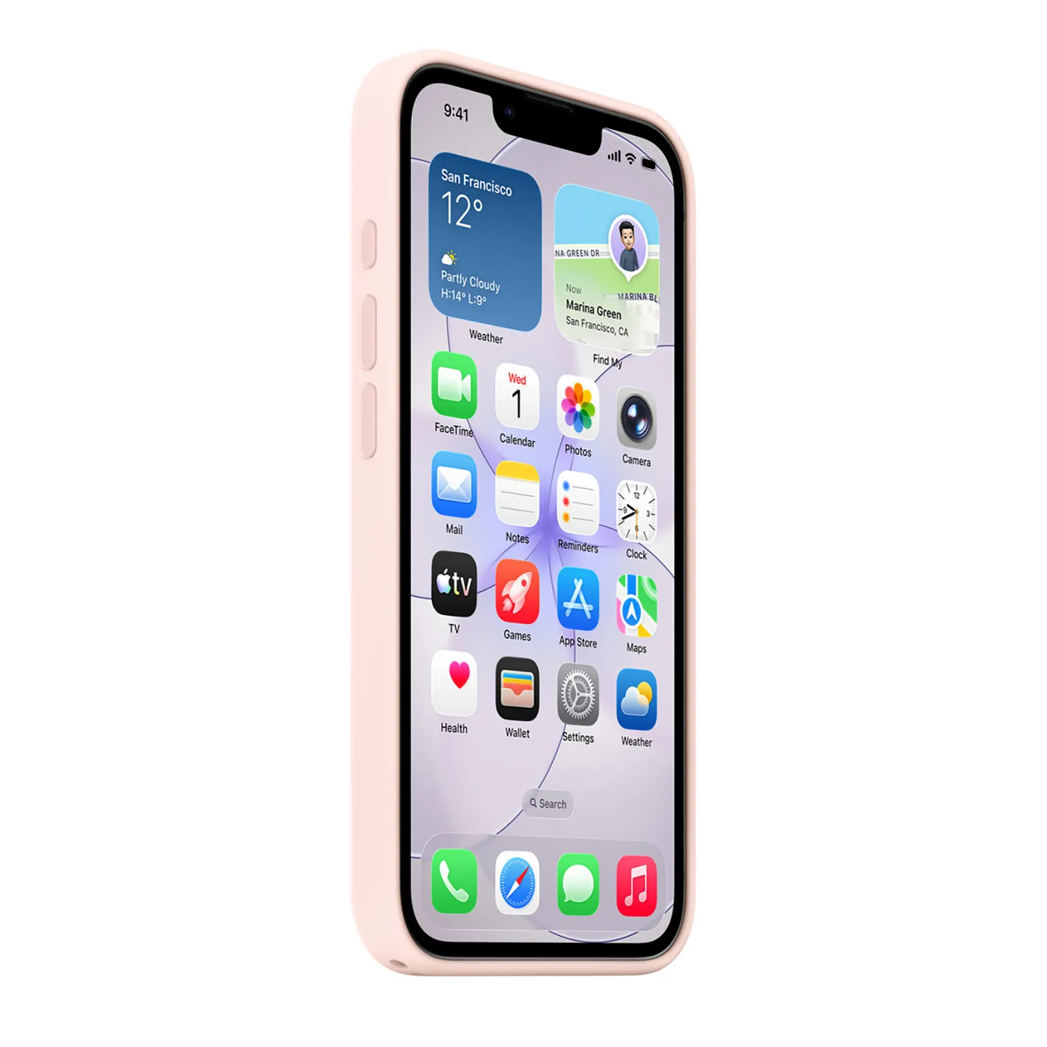Apple Silikon Case iPhone 17e mit MagSafe (hellrosa)
