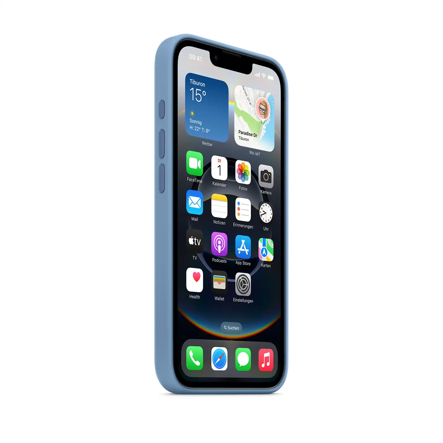 Apple Silikon Case iPhone 16e Winterblau 