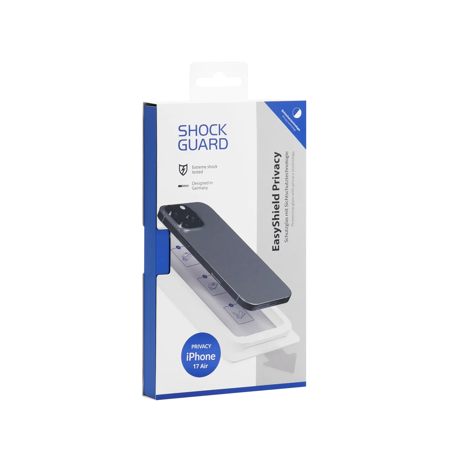 Shockguard EasyShield Privacy iPhone 17 Air inkl. Positionierhilfe