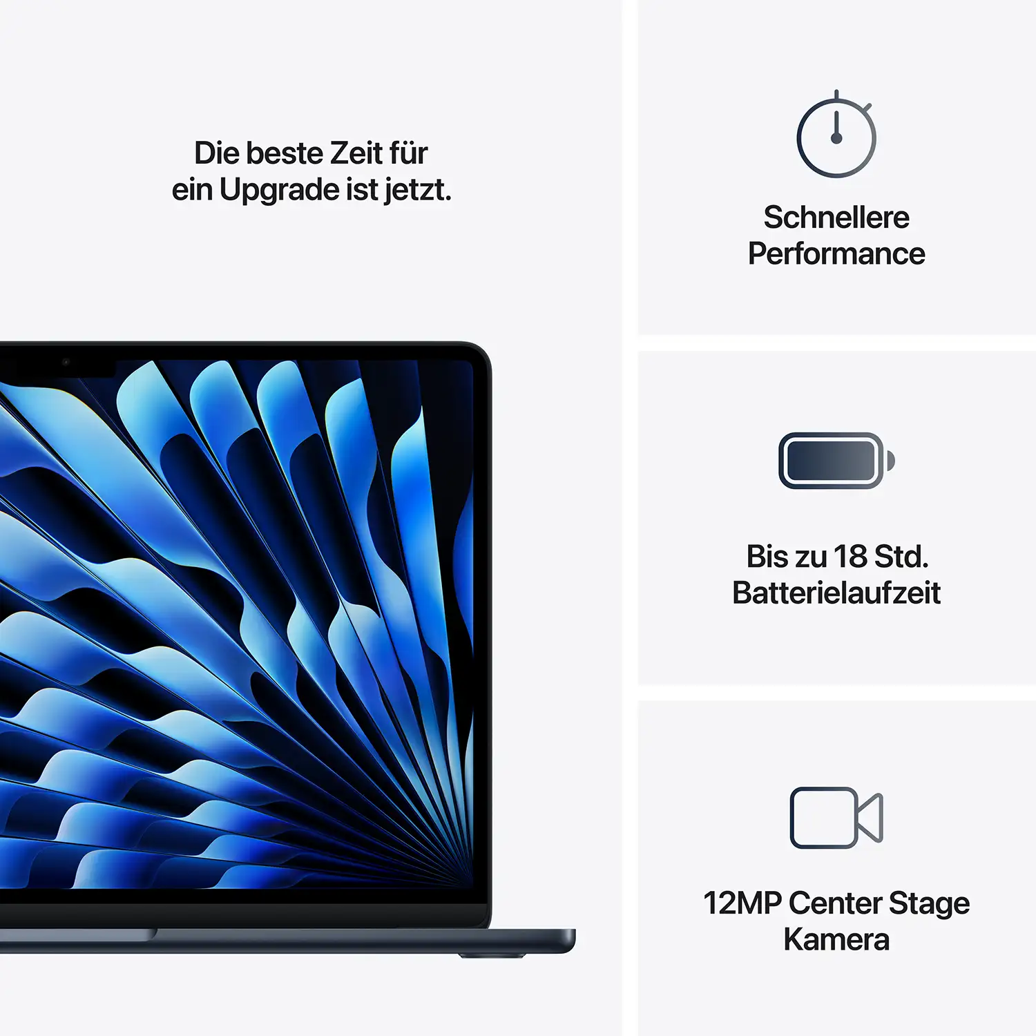 Macbook Air 13.6'' - M4  10-Core CPU  10-Core GPU - 16 GB - 512 GB SSD - Mitternacht - 2025
