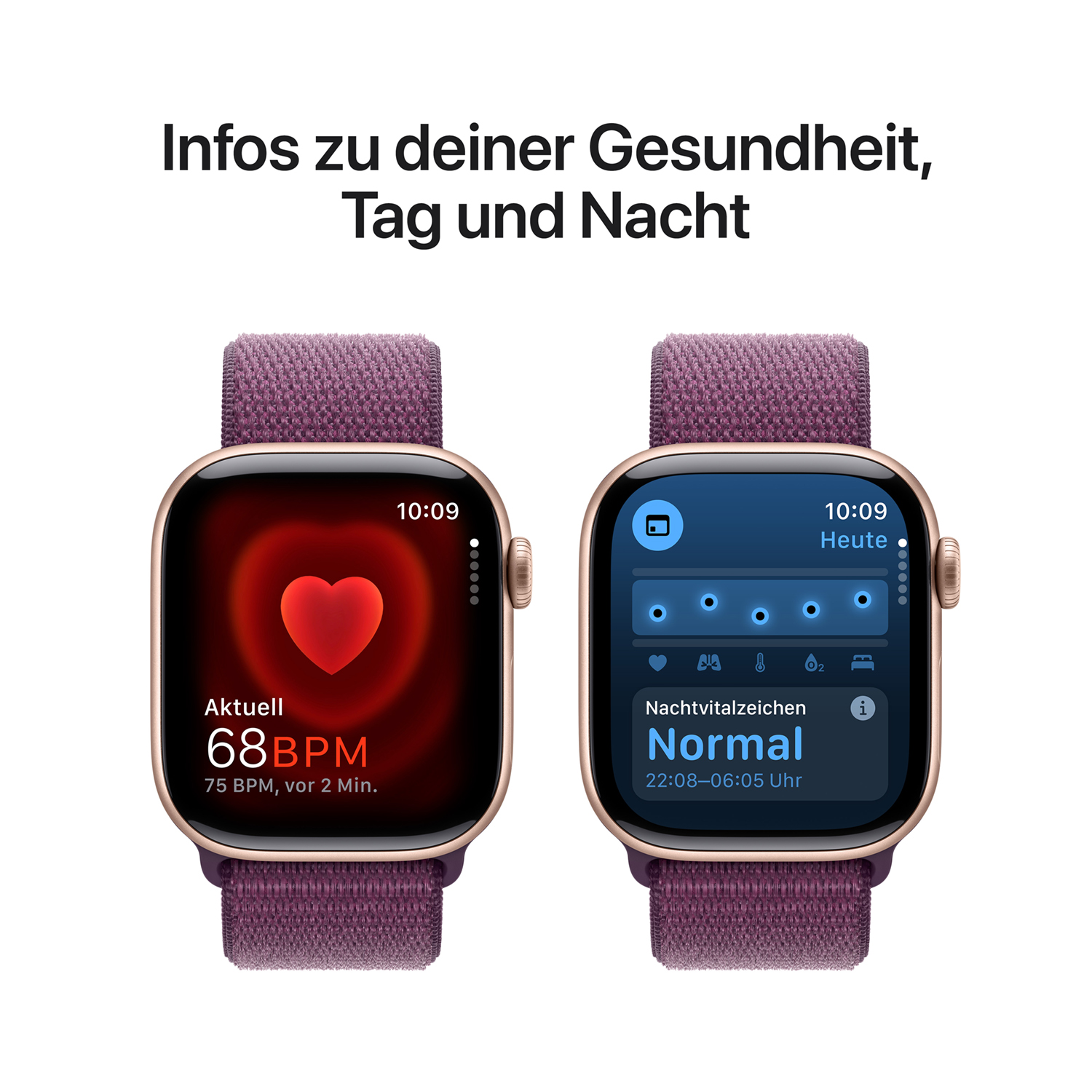 Apple Watch S10 Aluminium 42mm Rosegold (Sport Loop pflaume) Apple Watch S10 Aluminium 42mm Rosegold (Sport Loop pflaume)