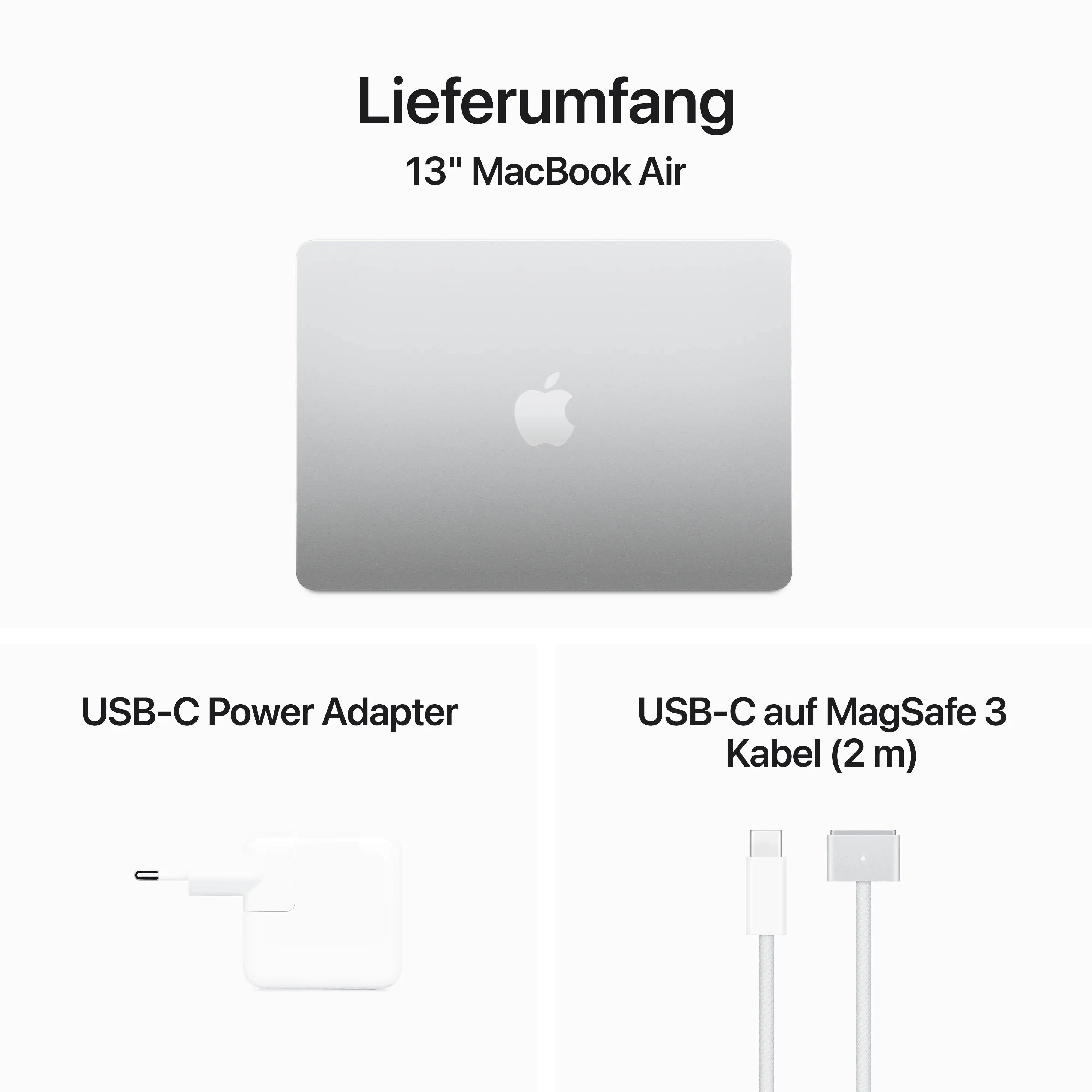Macbook Air 13.6'' - M3 8-Core - 10-Core GPU - 16 GB - 512 GB SSD - Silber // 2024