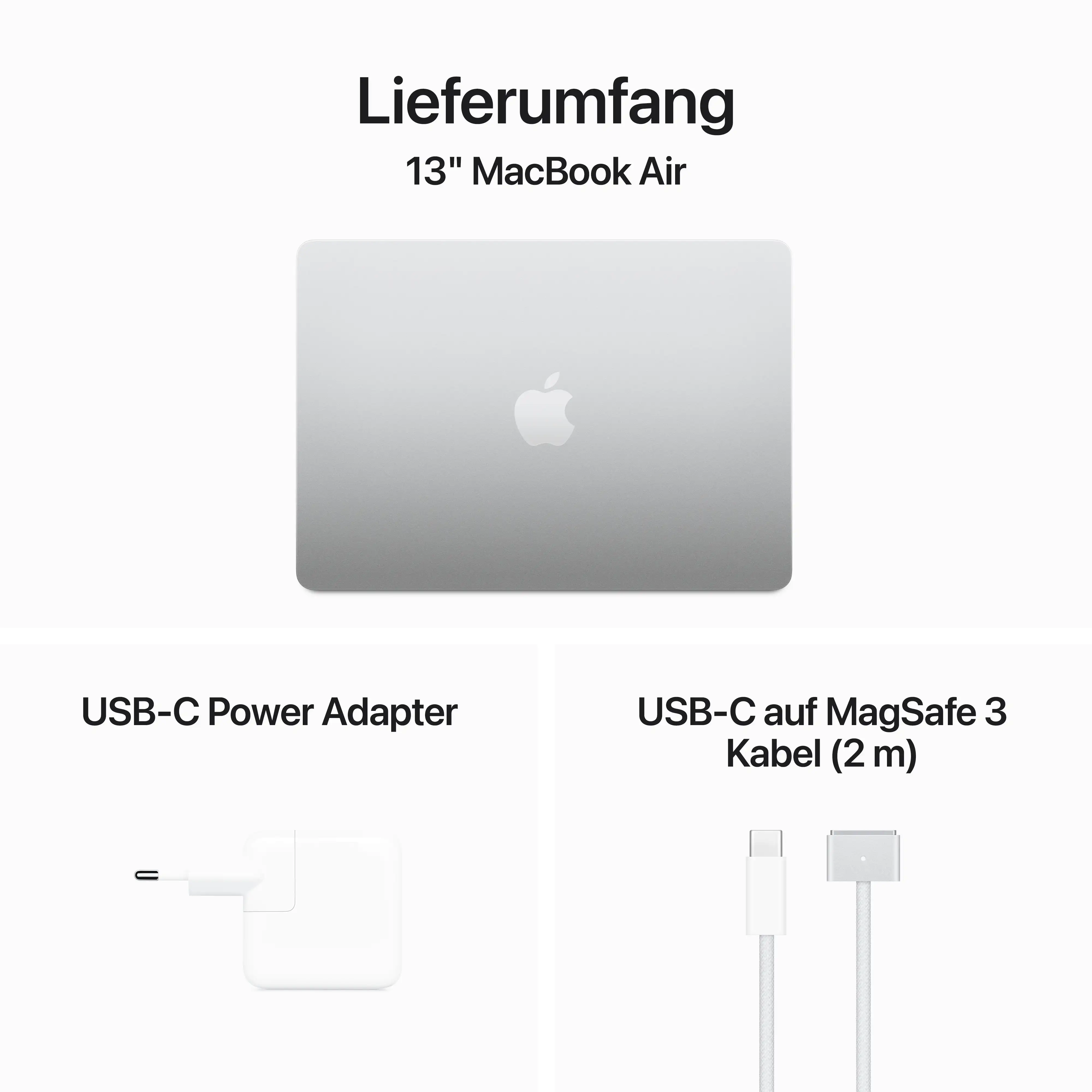 RP// MacBook Air 13'' - M3 8-Core CPU - 10-Core GPU - 16 GB - 512 GB SSD - Silber // 2024 Produktbild: Macbook air 13 in m3 silber bild position 9
