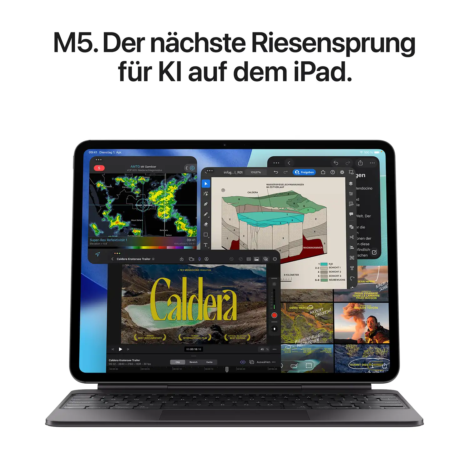 Apple iPad Pro 11 WiFi 256 GB Standardglas - Silber - 2025 M5 für KI auf dem iPad