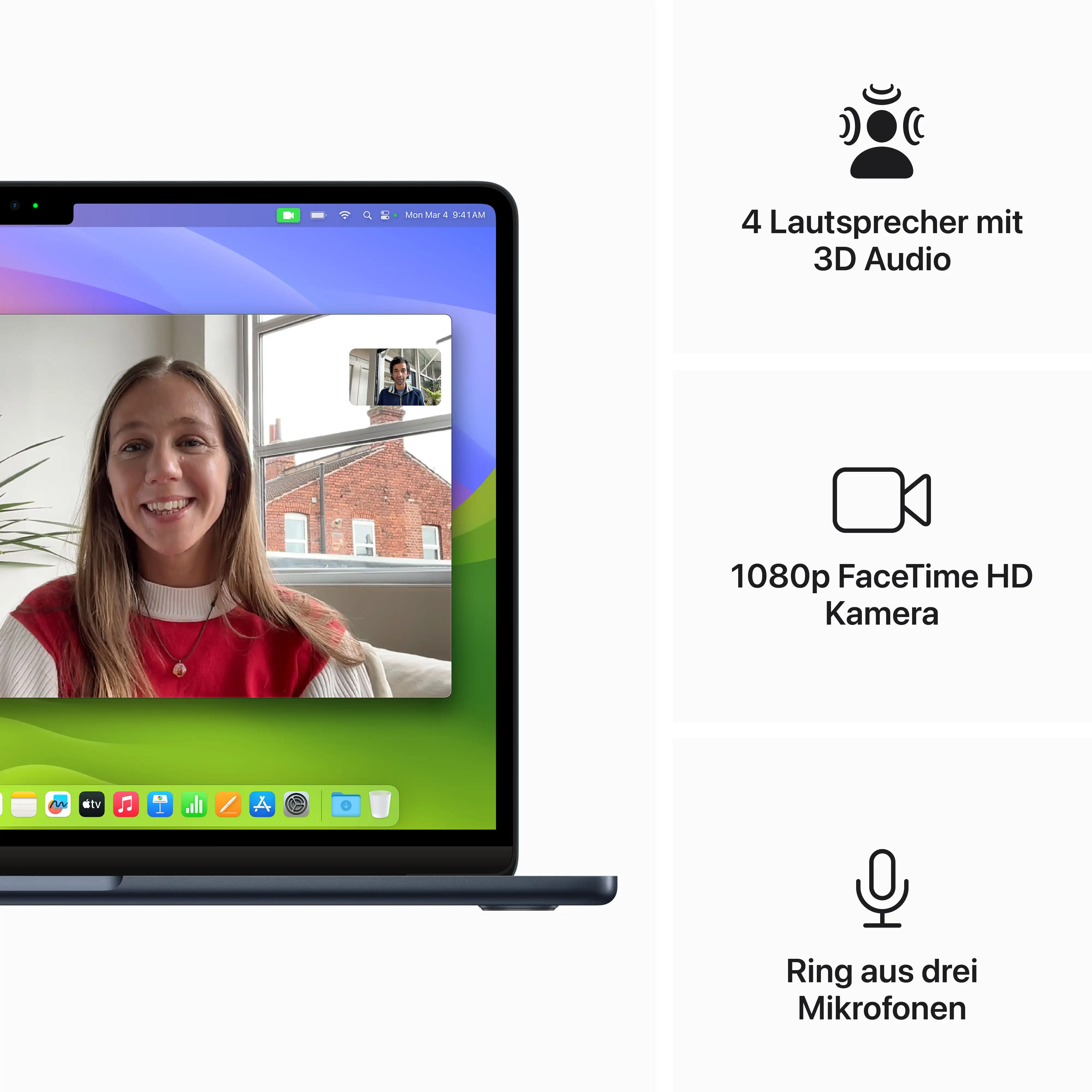 Produktbild: Macbook air 13 in m3 mitternacht bild position 6