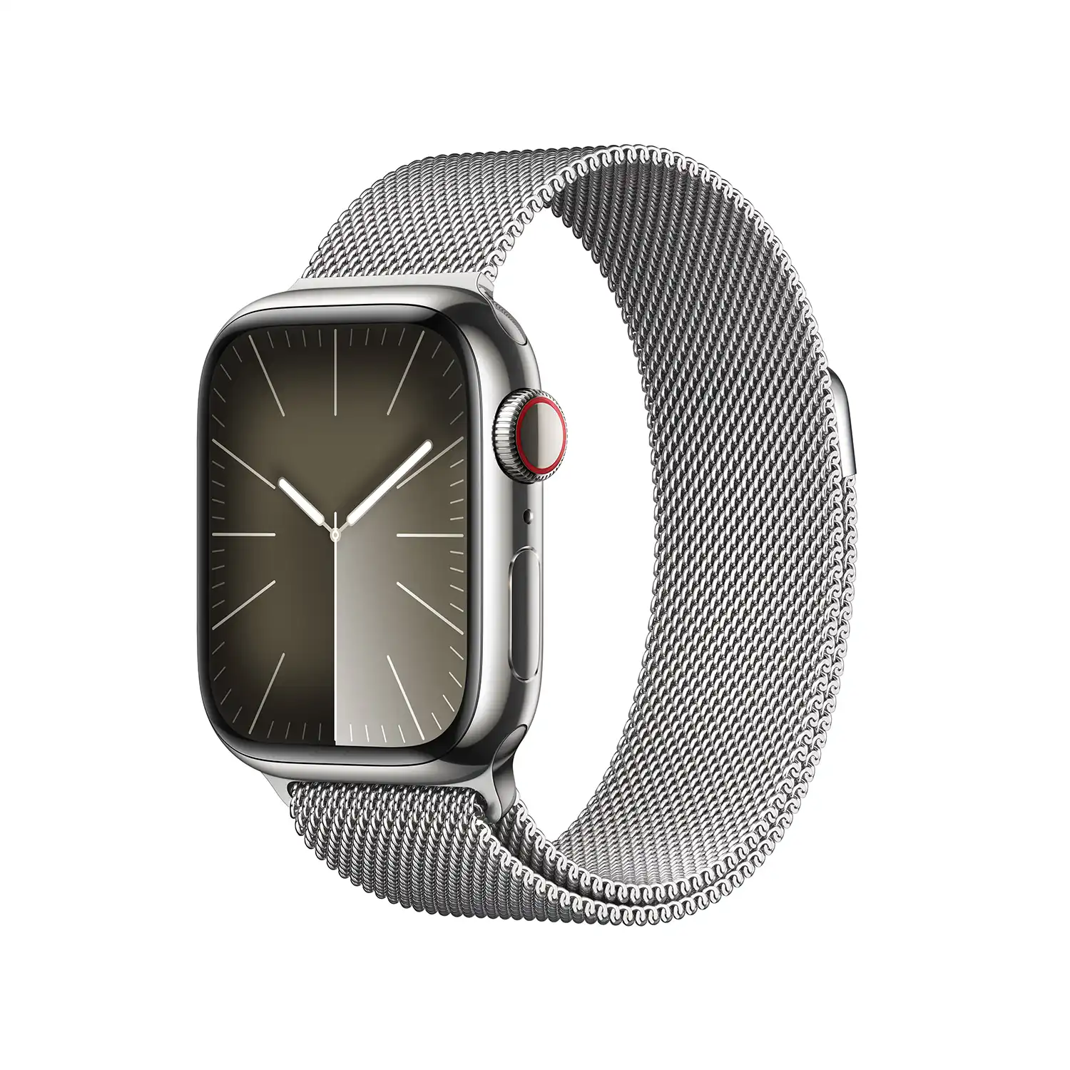 AppleWatch S9 Edelstahl Cellular 41mm Silber (milanaise silber)