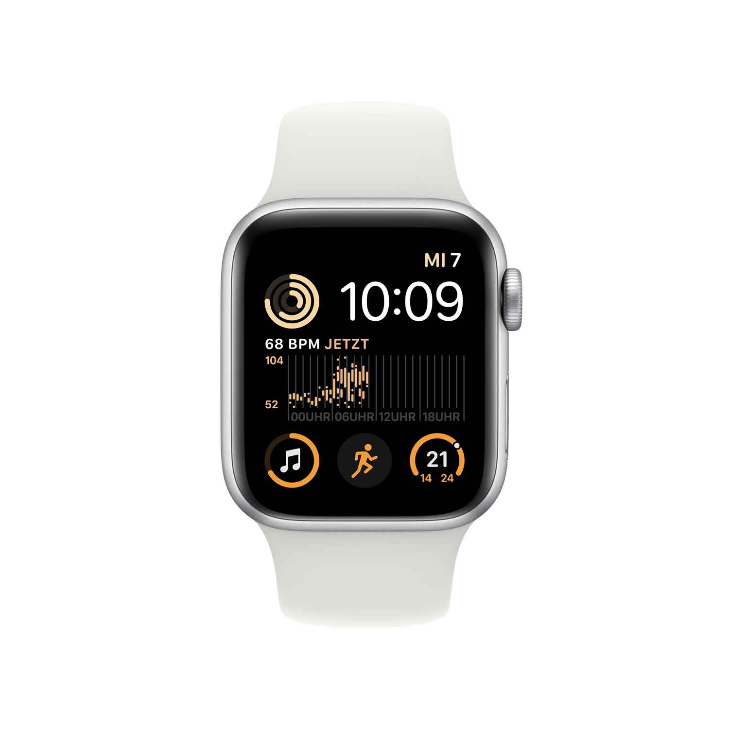 Apple Watch SE Aluminium 40mm Silber (Sportarmband weiß) - 2022