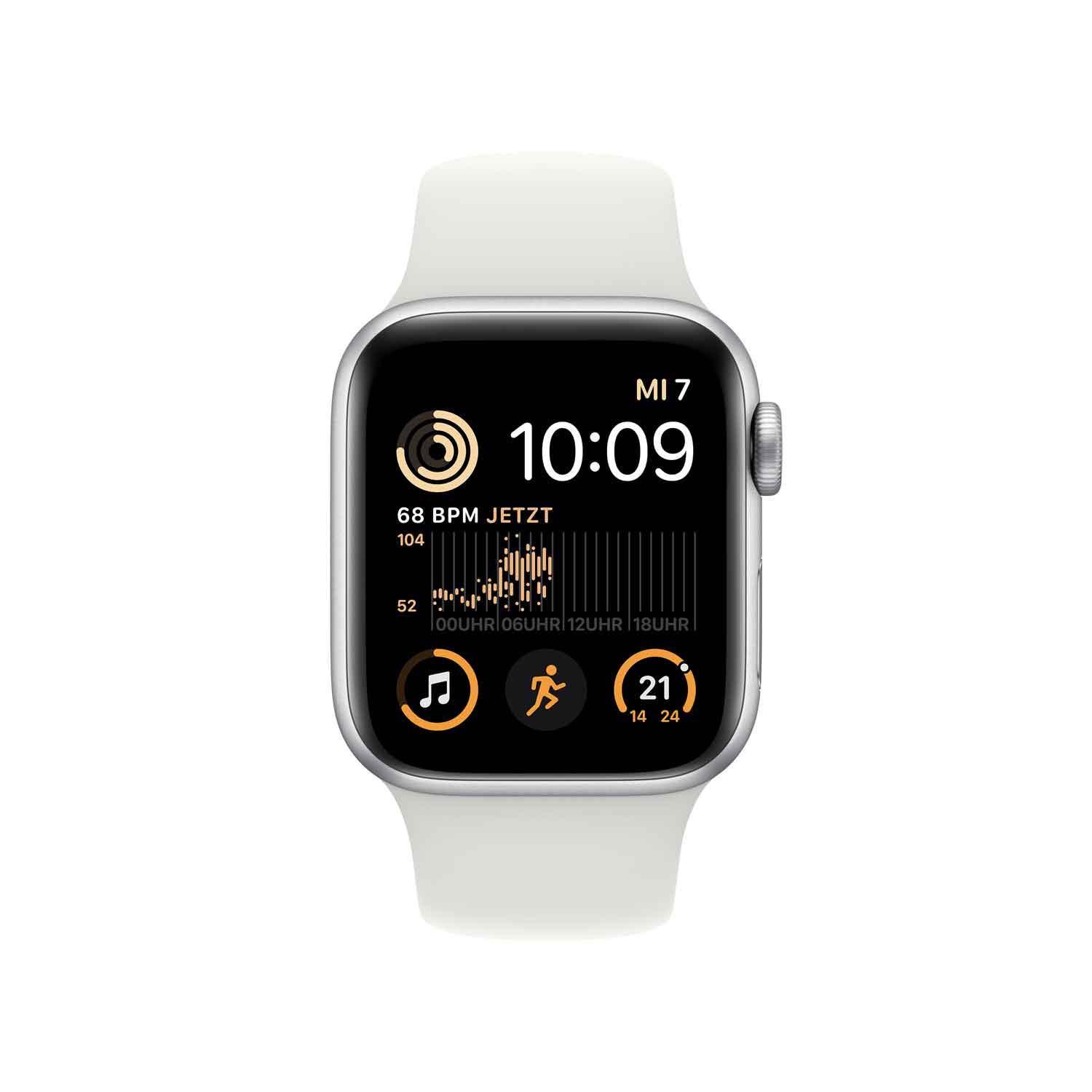Apple Watch SE Aluminium 40mm Silber (Sportarmband weiß) - 2022