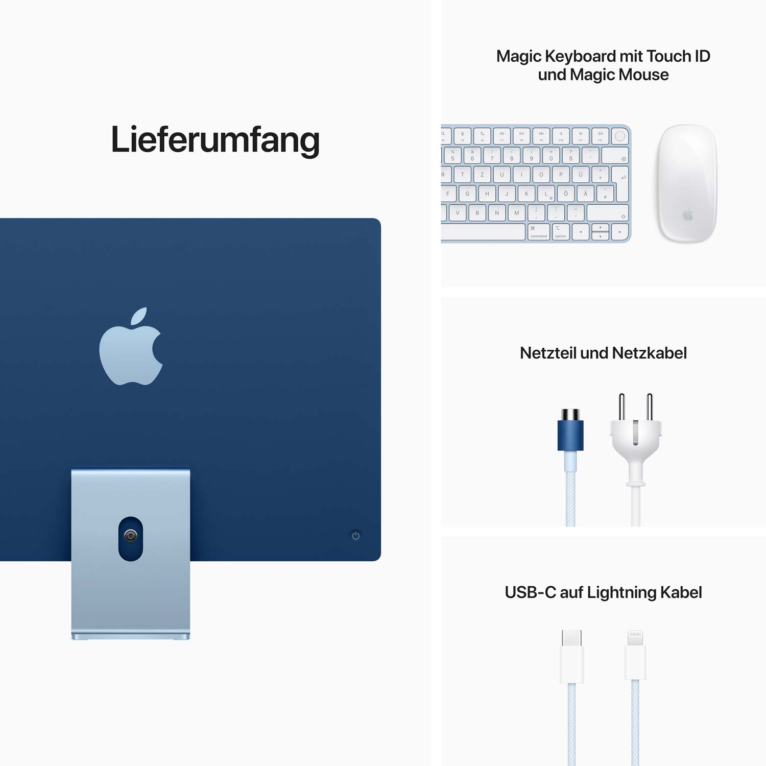 iMac 24'' M1 8-Core GPU 512GB - 8 GB - Gigabit Ethernet - blau // NEU