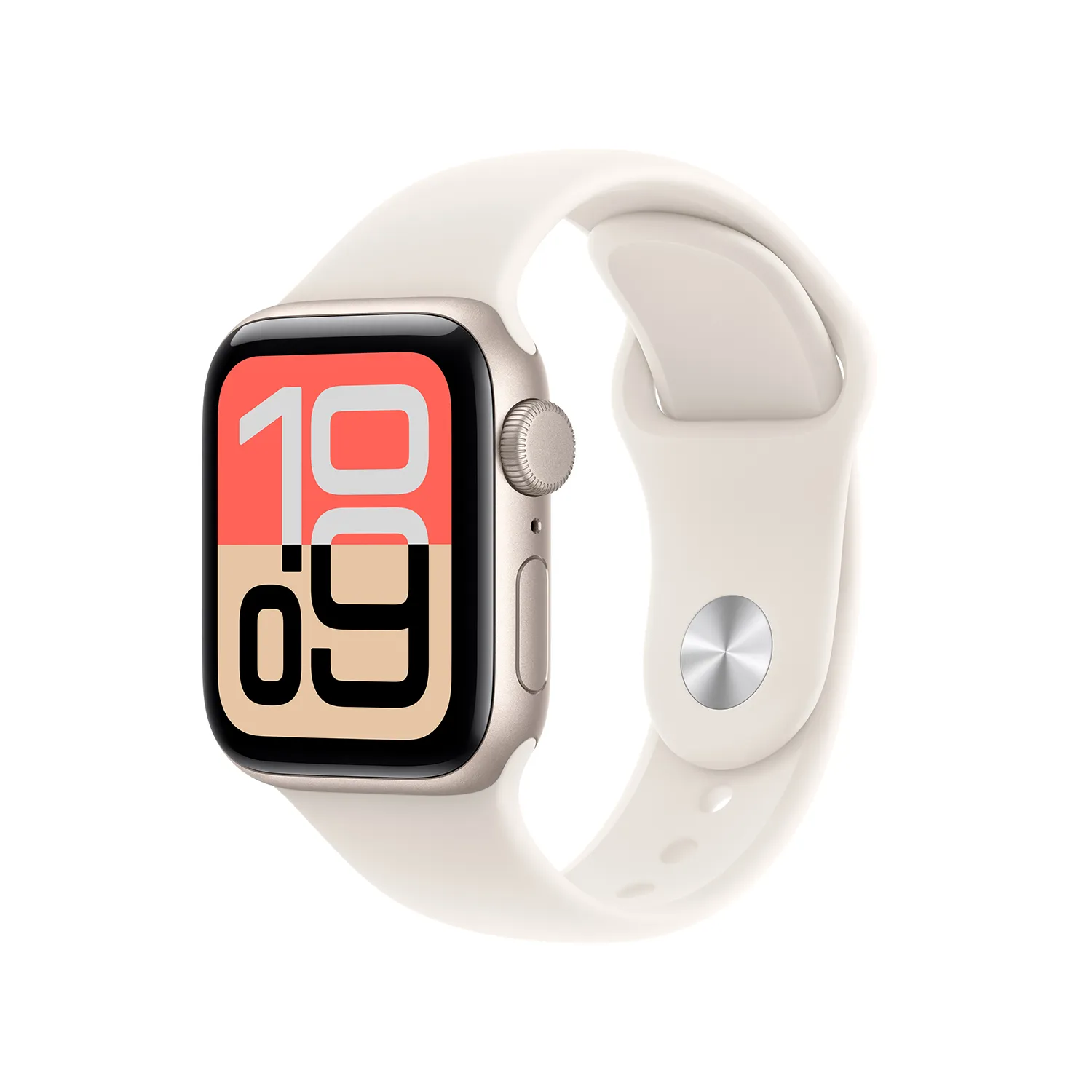Produktbild Apple Watch SE 3 Polarstern 40mm schräg von vorne