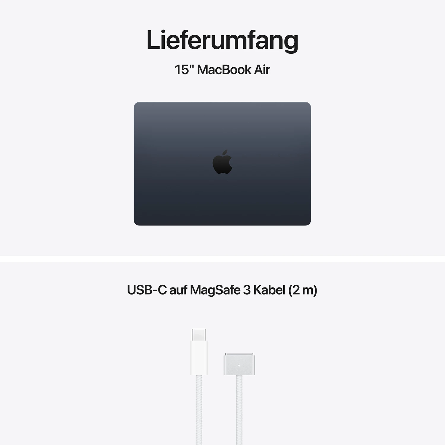Macbook Air 15“ M5  10-Core CPU  10-Core GPU - 16 GB - 512 GB SSD - Mitternacht - 2026