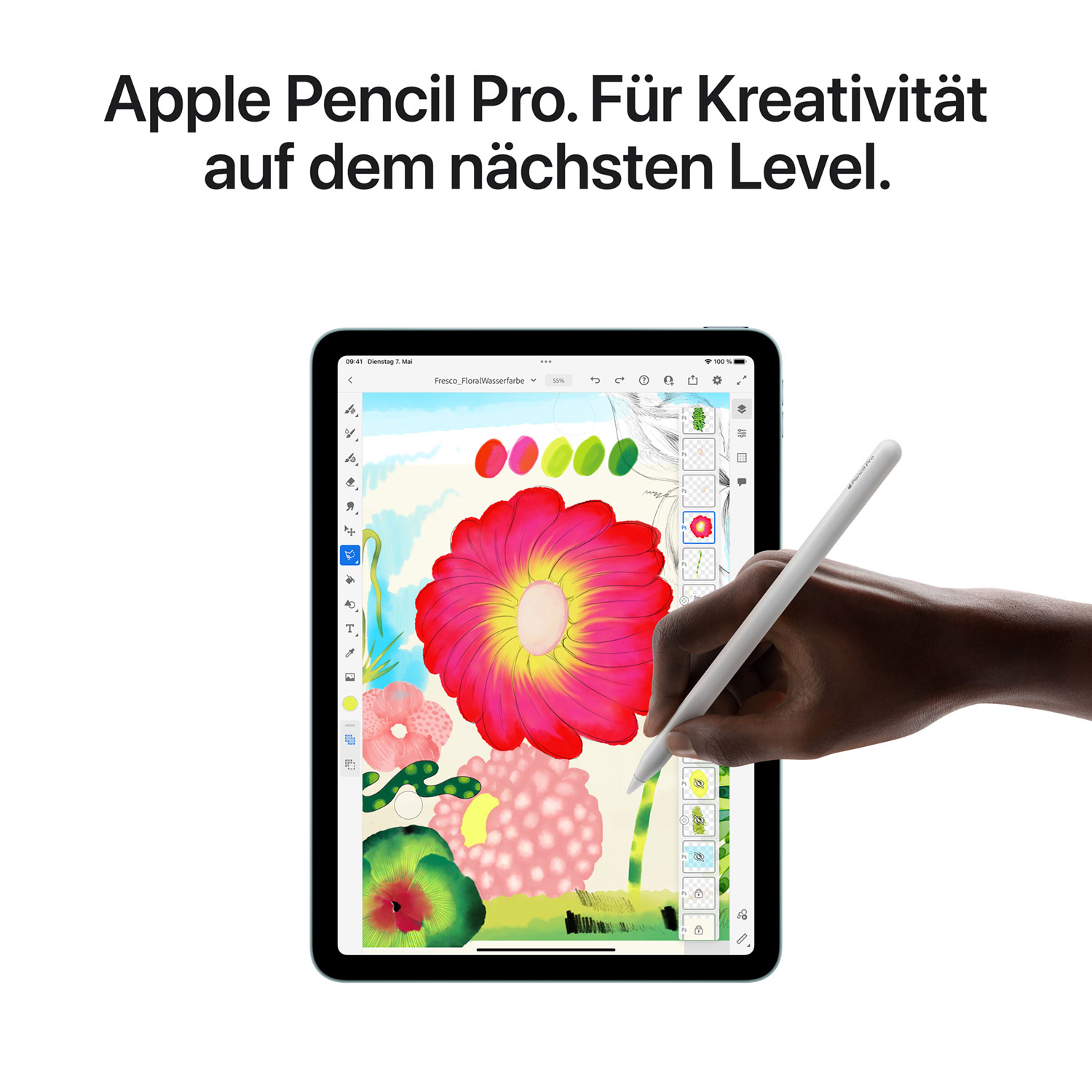 Apple iPad Air 13 Wi-Fi + Cellular 256 GB Violett 2024