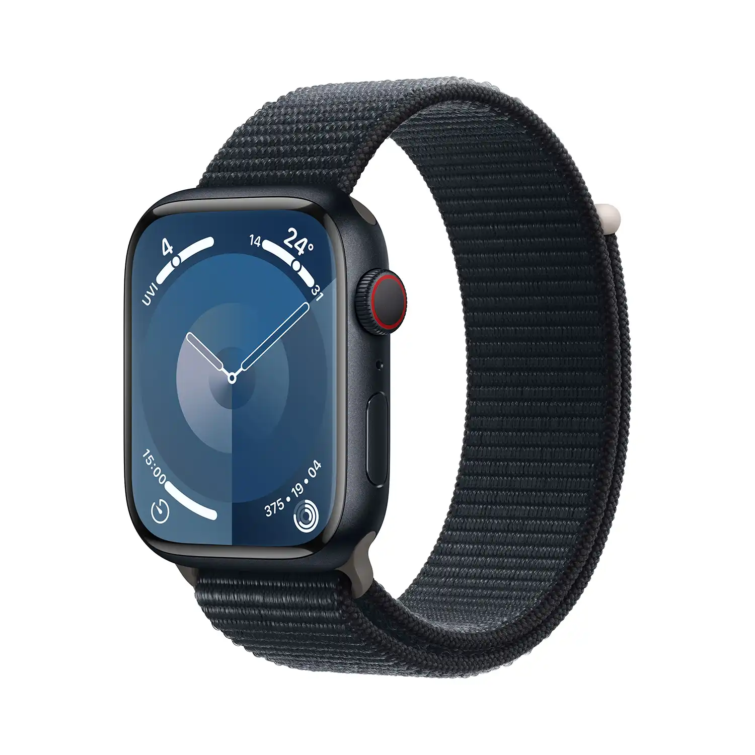 Produktbild: Apple watch series 9 lte 45mm mitternacht aluminum mitternacht sport loop bild position 1
