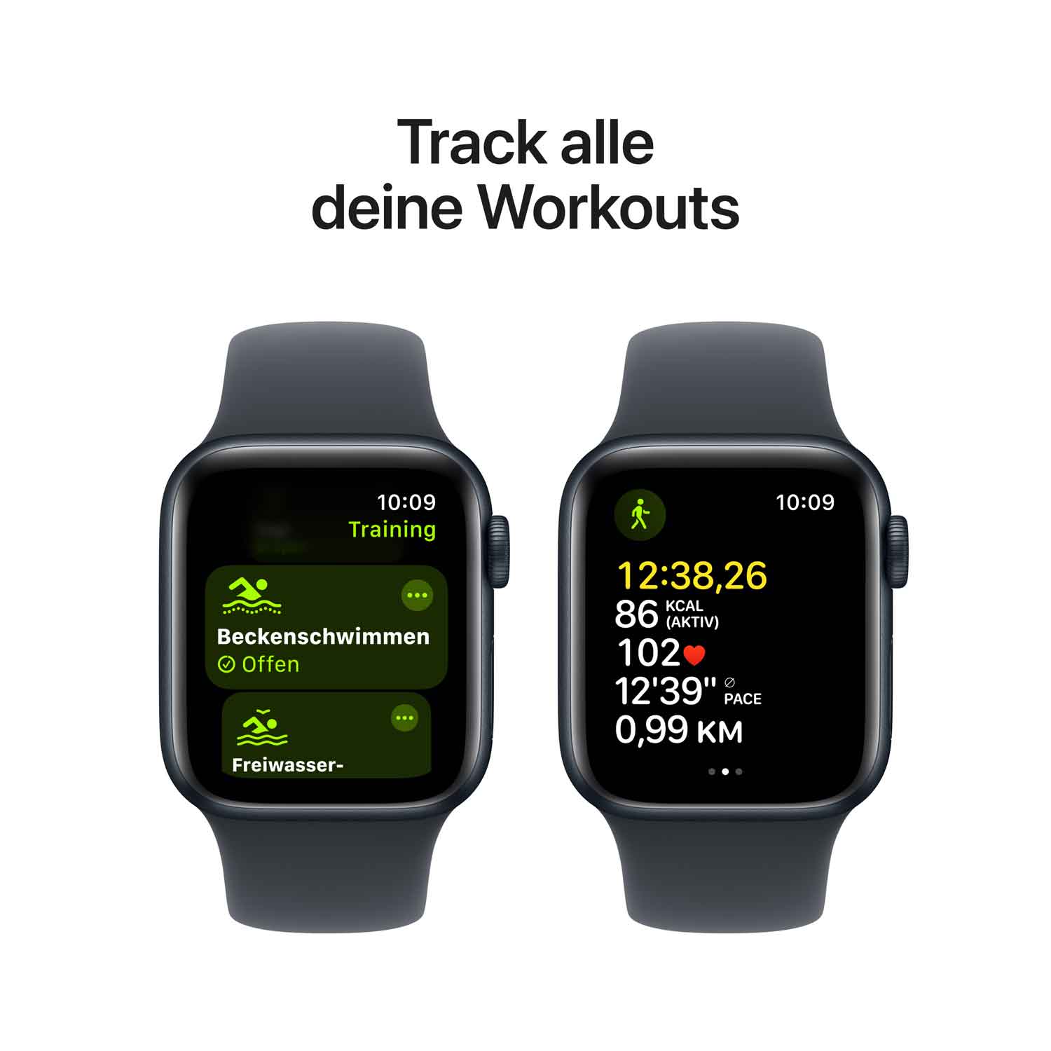 Apple Watch SE Aluminium 40mm Mitternacht (Sportarmband mitternacht) S/M - 2024