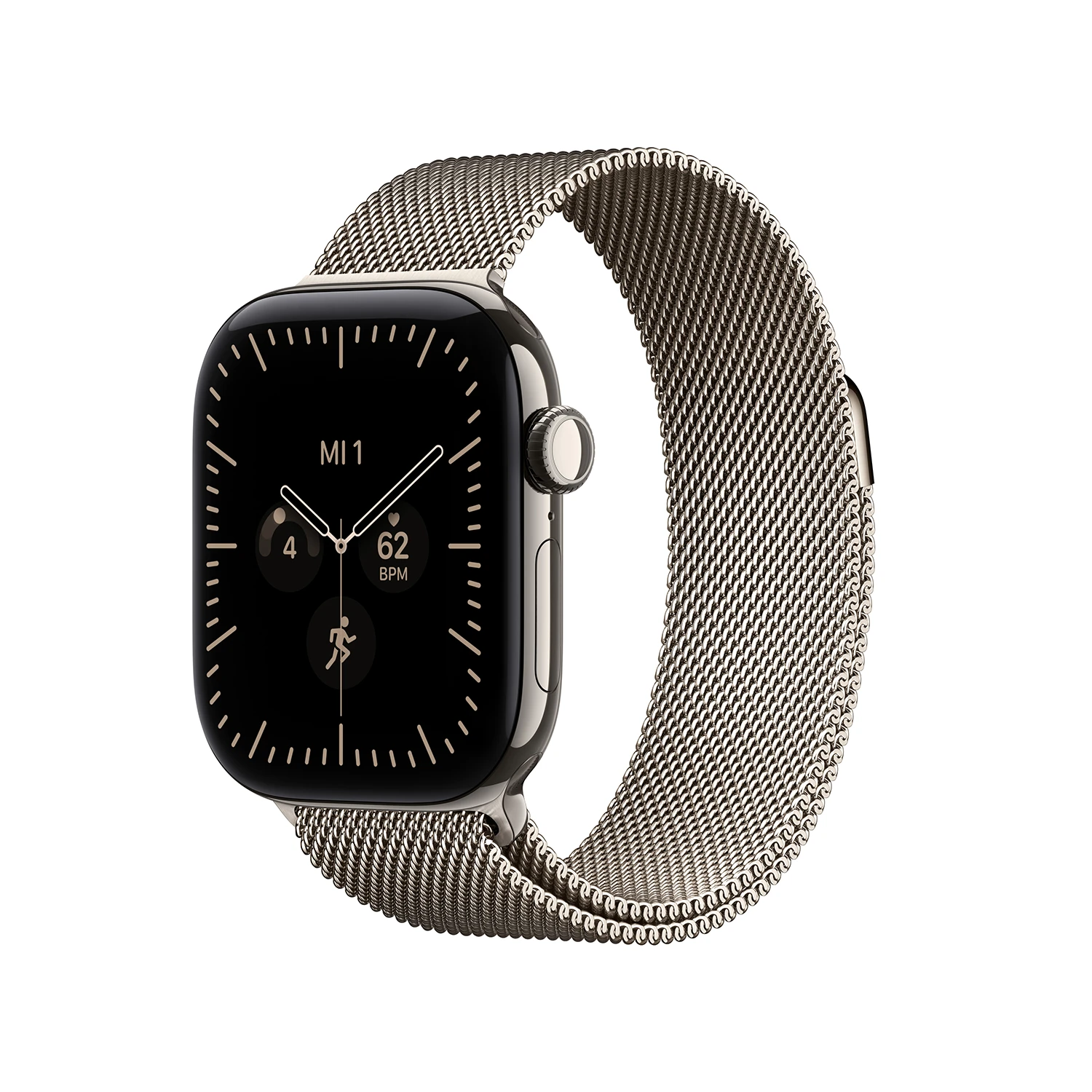Apple Watch Series 12 GPS + Cellular 42mm Natural Titanium Case with Natural Milanese Loop