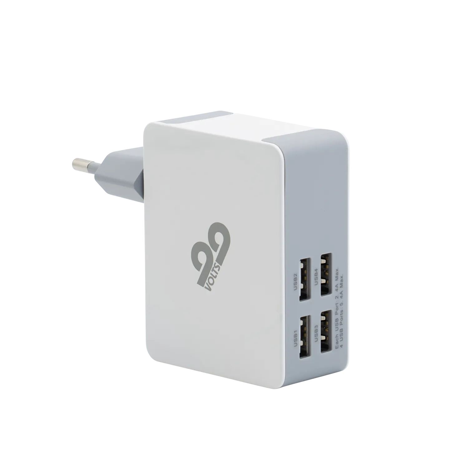 0752454279708 - 99VOLTS USB Power Adapter - 4 Anschlüsse
