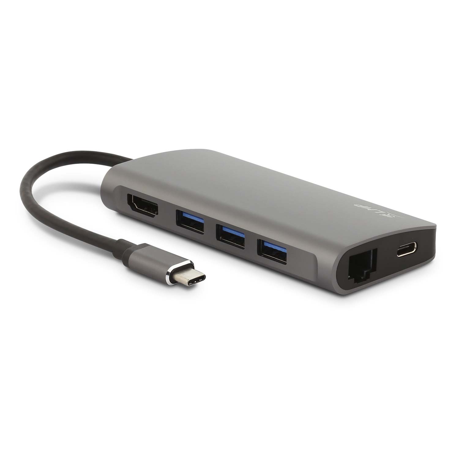 LMP USB-C Mini Dock mit Ladefunktion - Spacegrau Produktbild: 15954 lmp usb c mini dock 10 18