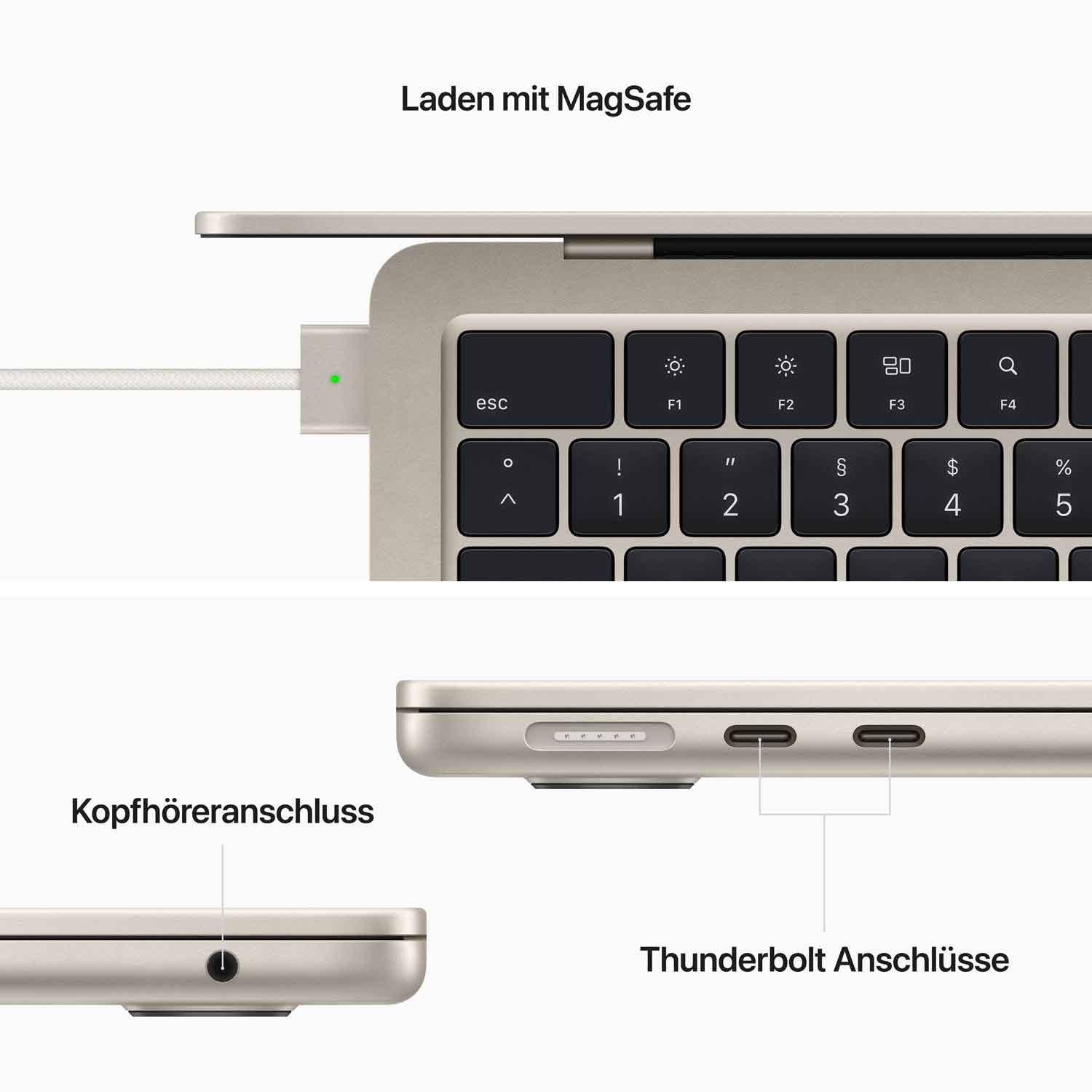 Macbook Air 13.6'' - M2 8-Core - 10-Core GPU - 8 GB - 512 GB SSD - Polarstern // 2022