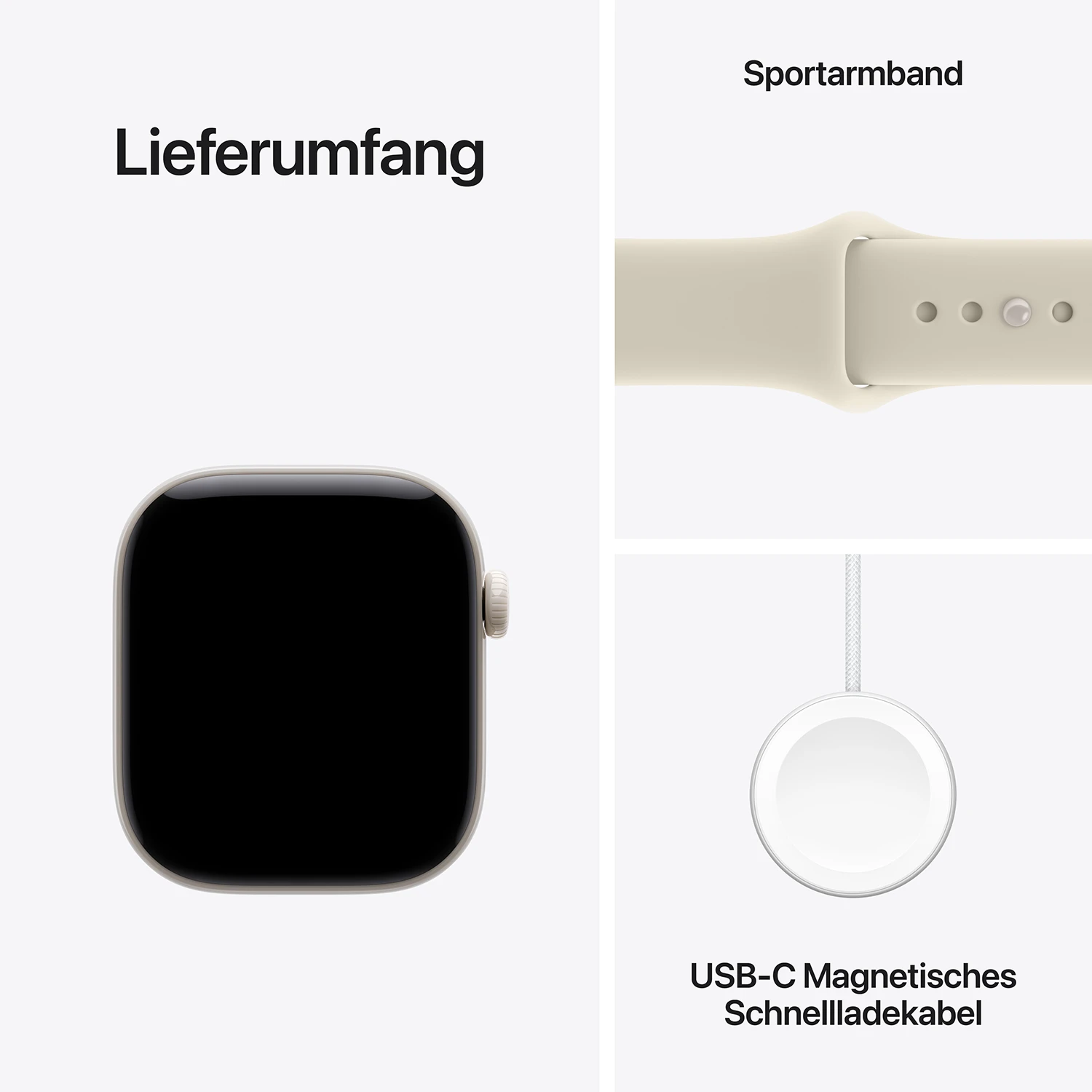 Apple Watch Series 12 GPS + Cellular 42mm Pearl White Ceramic Case with Sand Sport Band - S/M