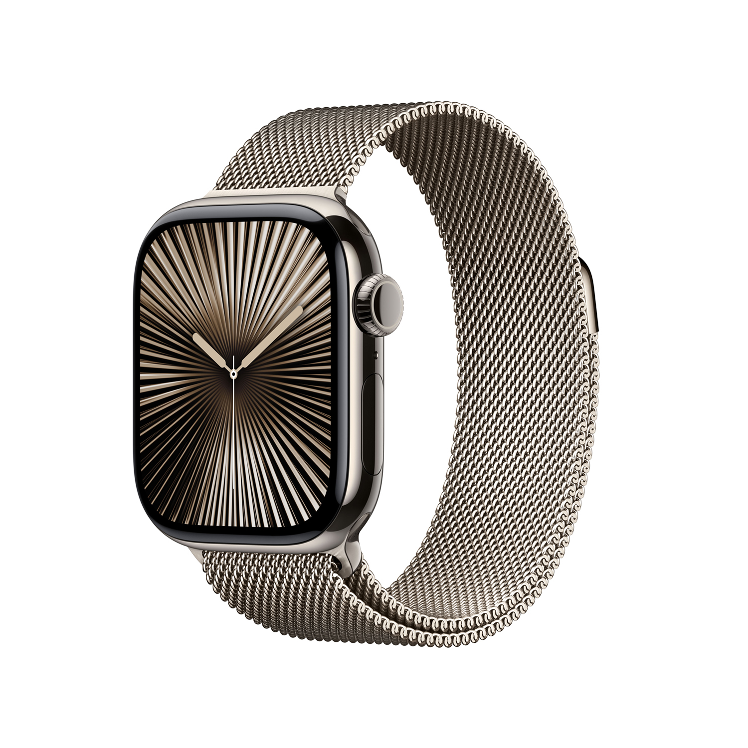 Apple Watch S10 Titan Natur Cellular 42mm (Milanaise Armband natur)