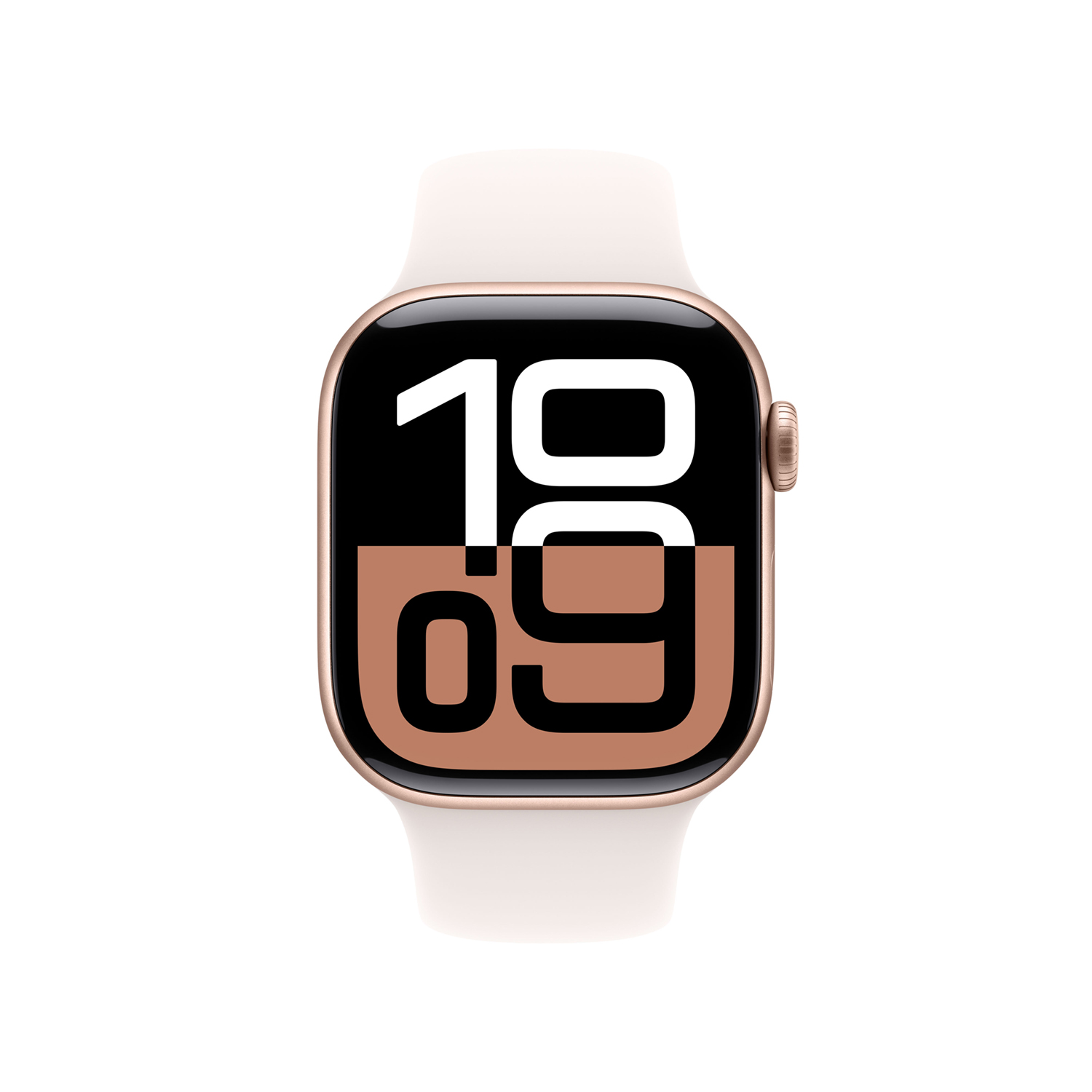 Apple Watch S10 Aluminium 42mm Rosegold Sportarmband blassrosa S M