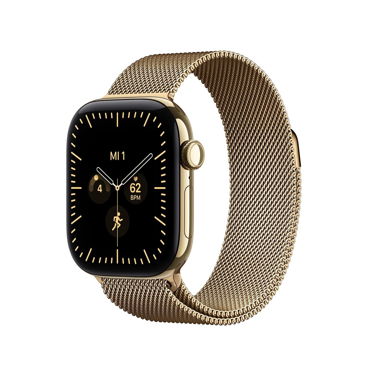 Apple Watch Series 12 GPS + Cellular 46mm Radiant Gold Titanium Case with Radiant Gold Milanese Loop - M/L