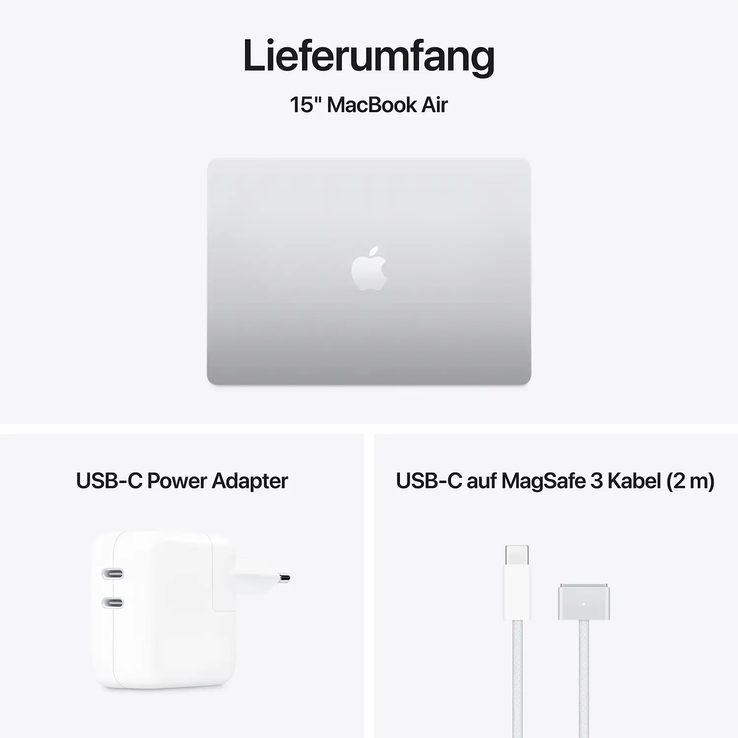 Macbook Air 15'' - M4  10-Core CPU  10-Core GPU - 16 GB - 512 GB SSD - Silber - 2025