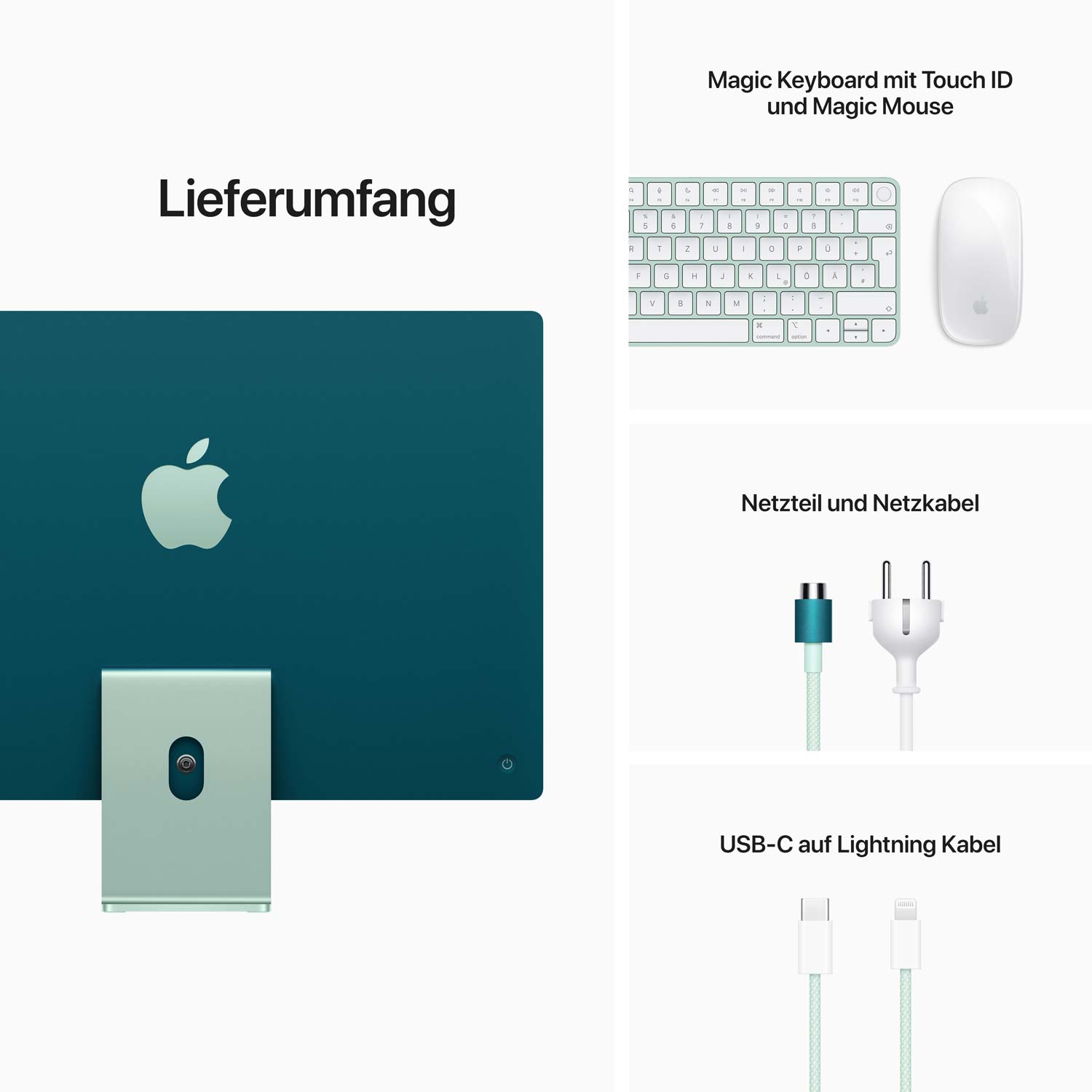 iMac 24'' M1 8-Core GPU 512GB - 8 GB - Gigabit Ethernet - grün // NEU