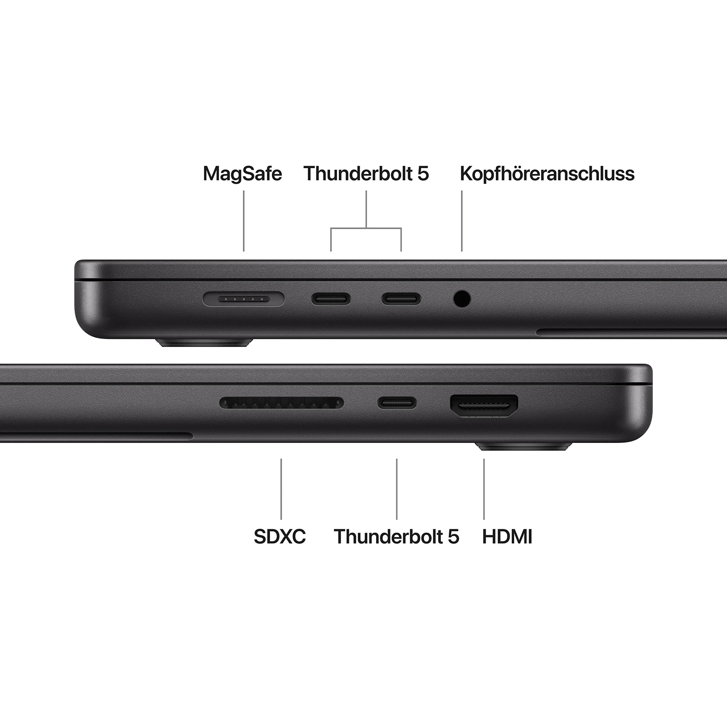 Apple MacBook Pro 16'' M5 Pro 18-Core CPU  20-Core GPU - 1TB - 24GB Space Schwarz - 2026 - Kein Netzteil