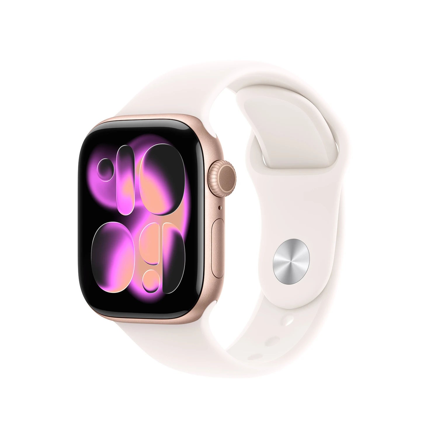 Apple Watch Series 11 GPS + Cellular 42mm Rose Gold Aluminium Case mit Blassrosa Sport Band - M/L