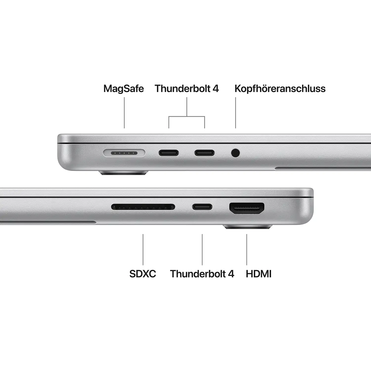 14" MacBook Pro in der Farbe silber