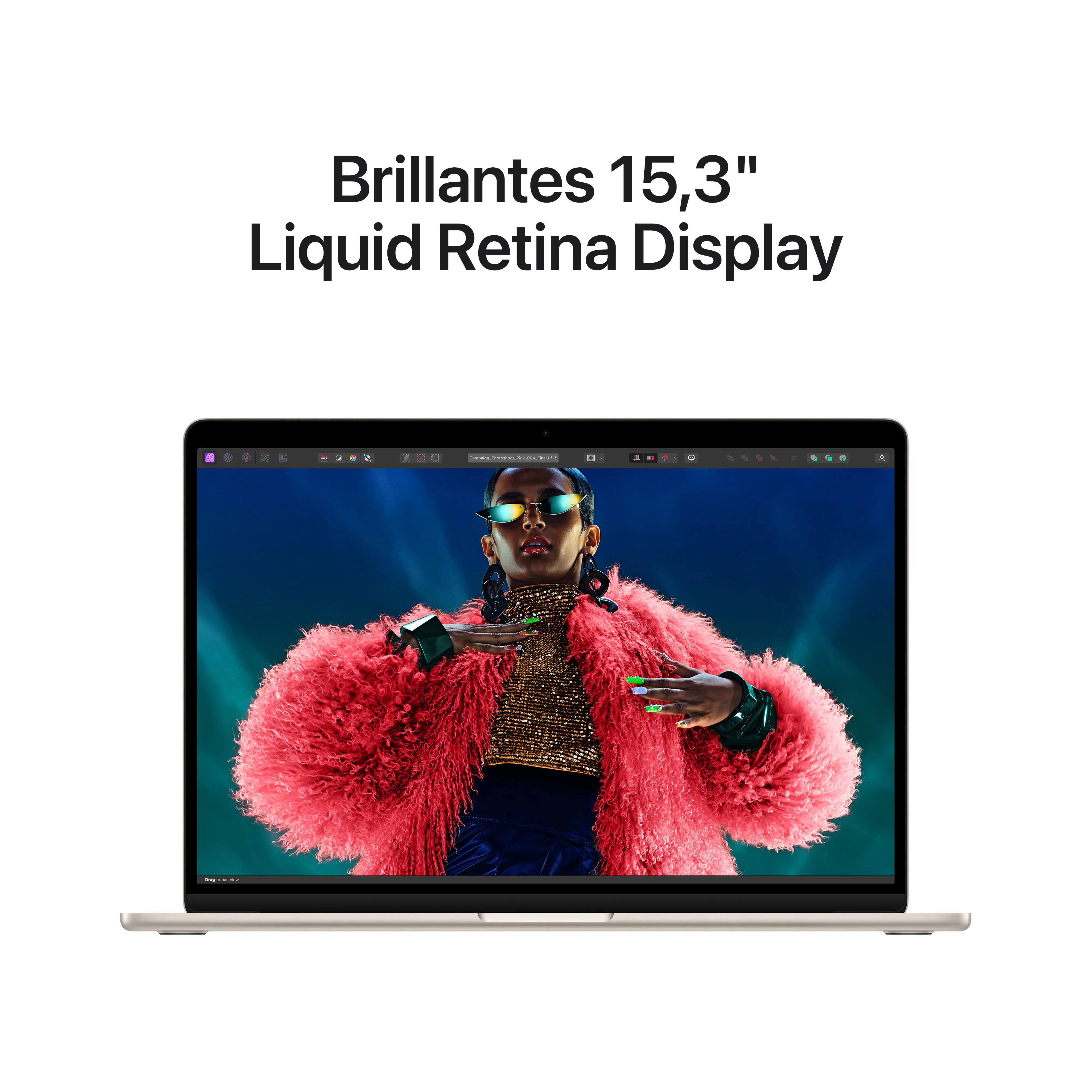 RP// Macbook Air 15'' - M3 8-Core CPU 10-Core GPU - 16 GB - 256 GB SSD - Polarstern // 2024 Produktbild: Macbook air 15 in m3 polarstern bild position 5
