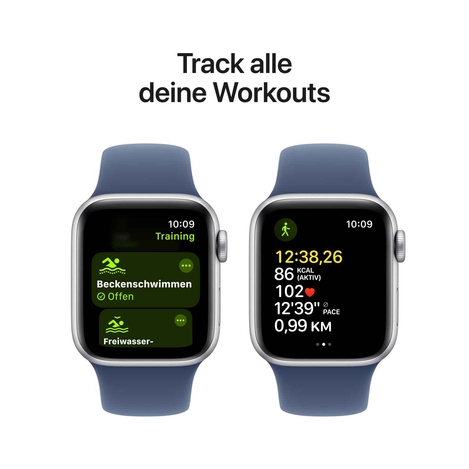 Apple Watch SE Aluminium 40mm Silber (Sportarmband denim) S/M - 2024