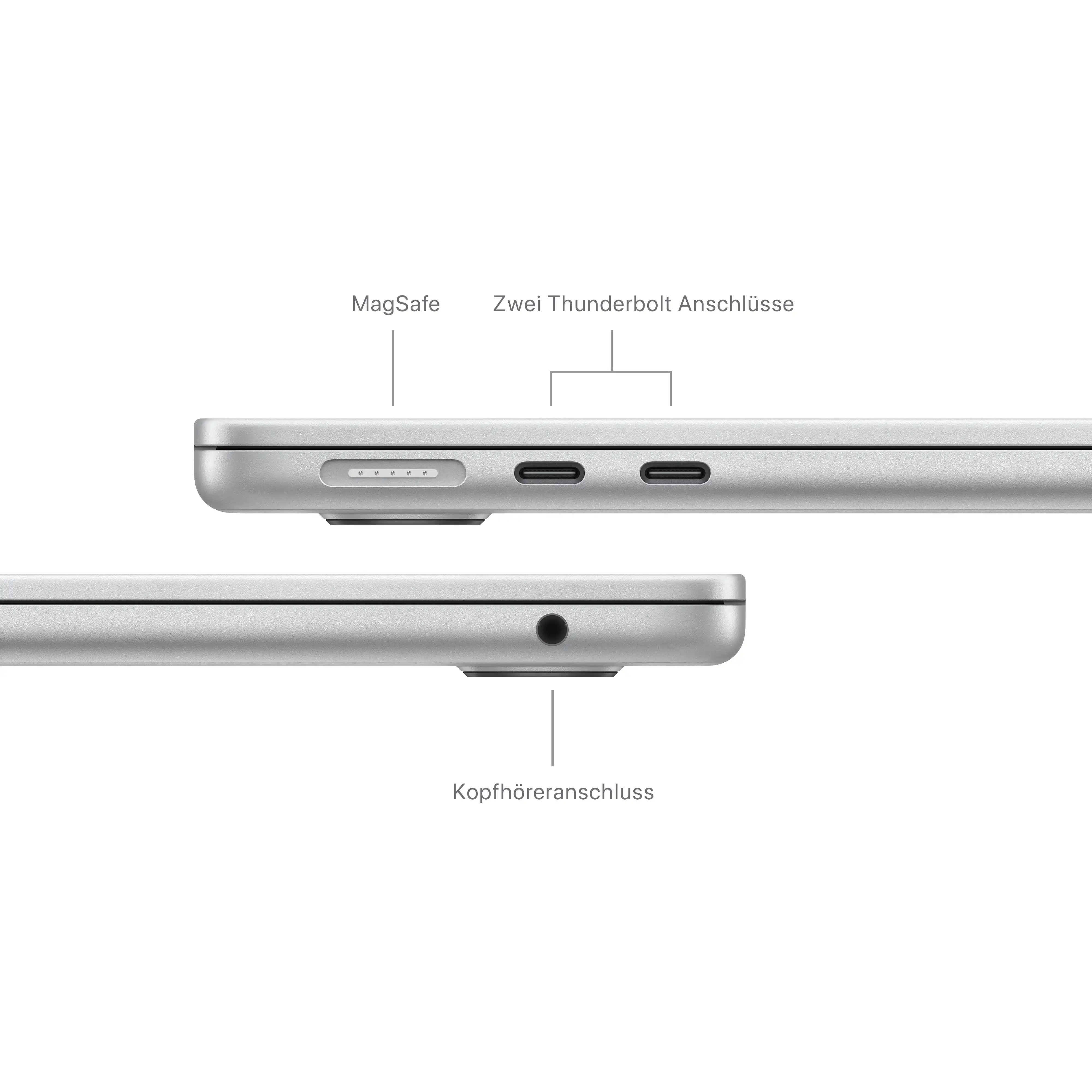 RP// MacBook Air 13'' - M3 8-Core CPU - 10-Core GPU - 16 GB - 512 GB SSD - Silber // 2024 Produktbild: Macbook air 13 in m3 silber bild position 7