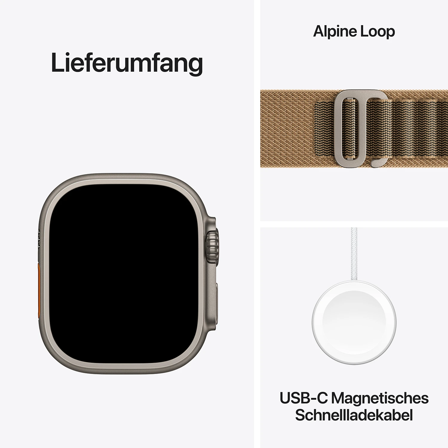 Apple Watch Ultra 4 Titanium Cellular 49mm Natur (Alpine Loop wüstensand) S