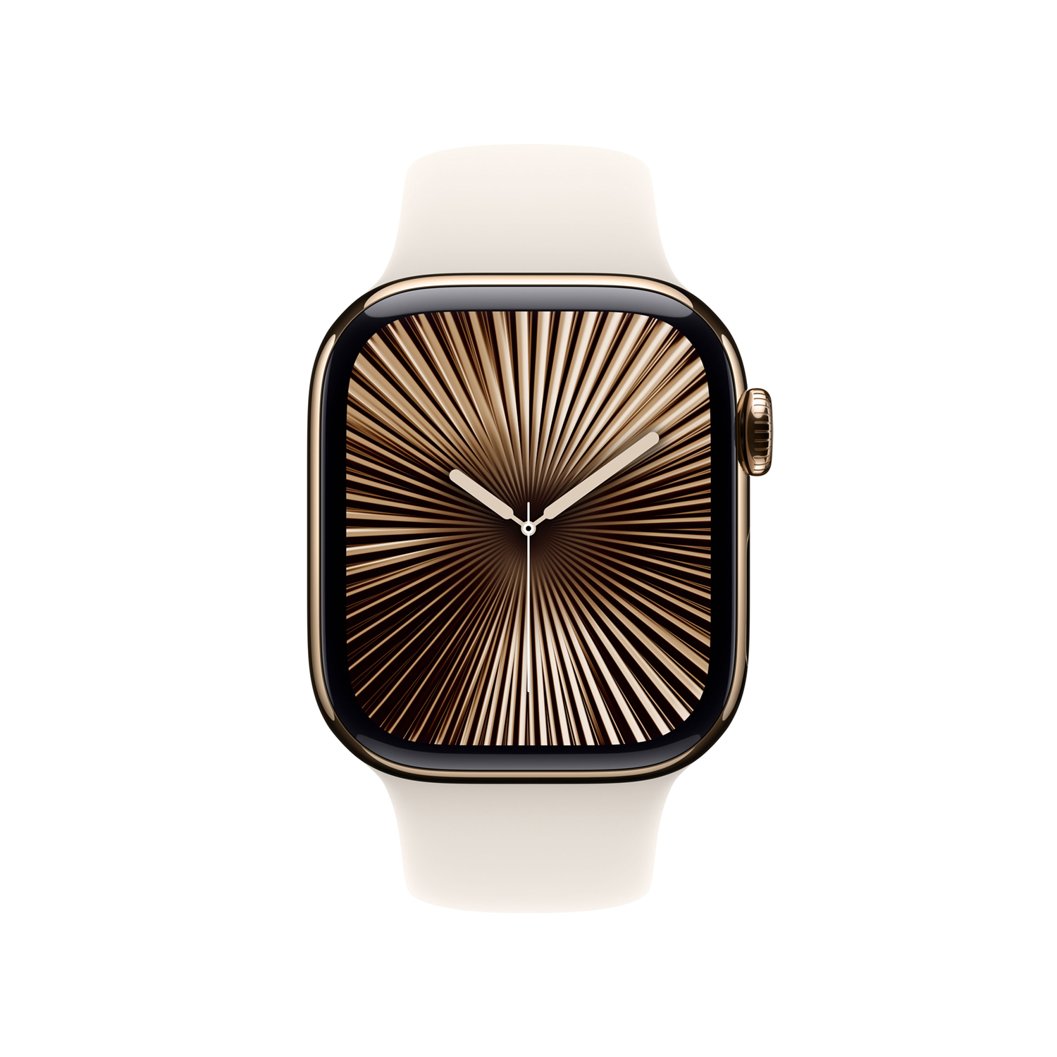Apple Watch S10 Titan Gold Cellular 42mm Sportarmband polarstern S M