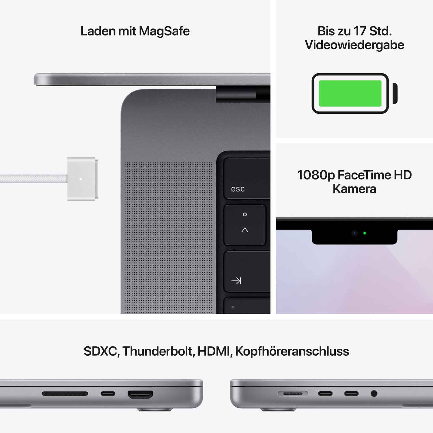 MacBook Pro 14'' - Space Grau - M1Pro10-16 - 16GB - 4TBSSD