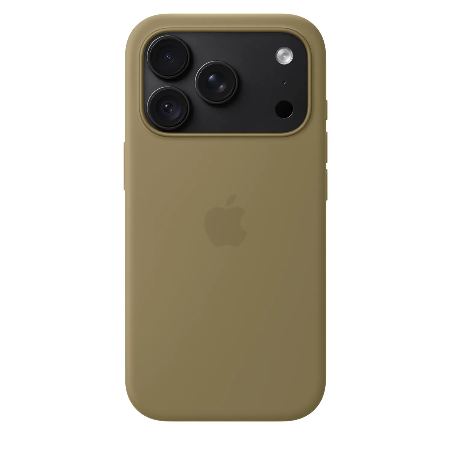 Apple Silikon Case iPhone 18 Pro mit MagSafe (oliv)
