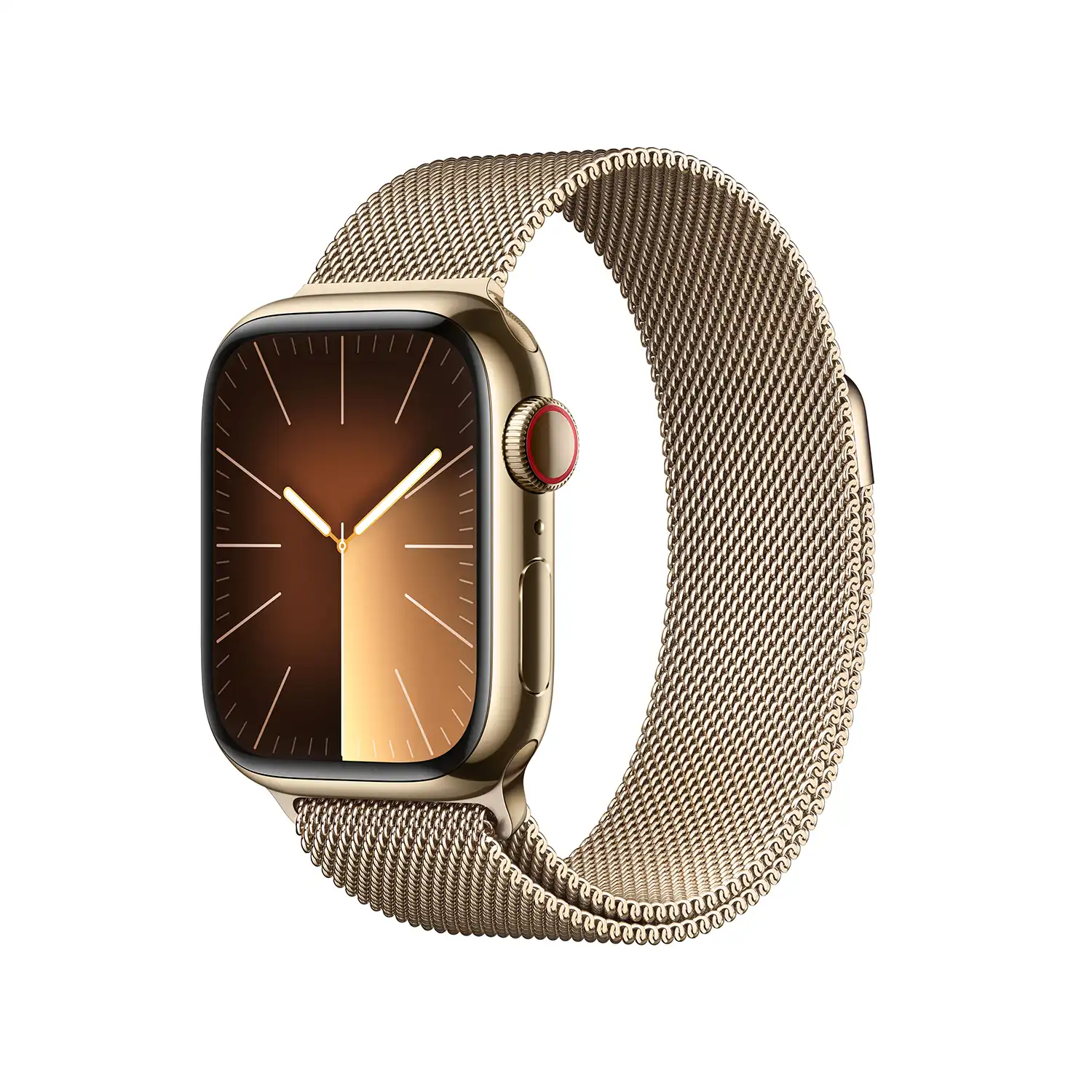 AppleWatch S9 Edelstahl Cellular 41mm Gold (milanaise gold)