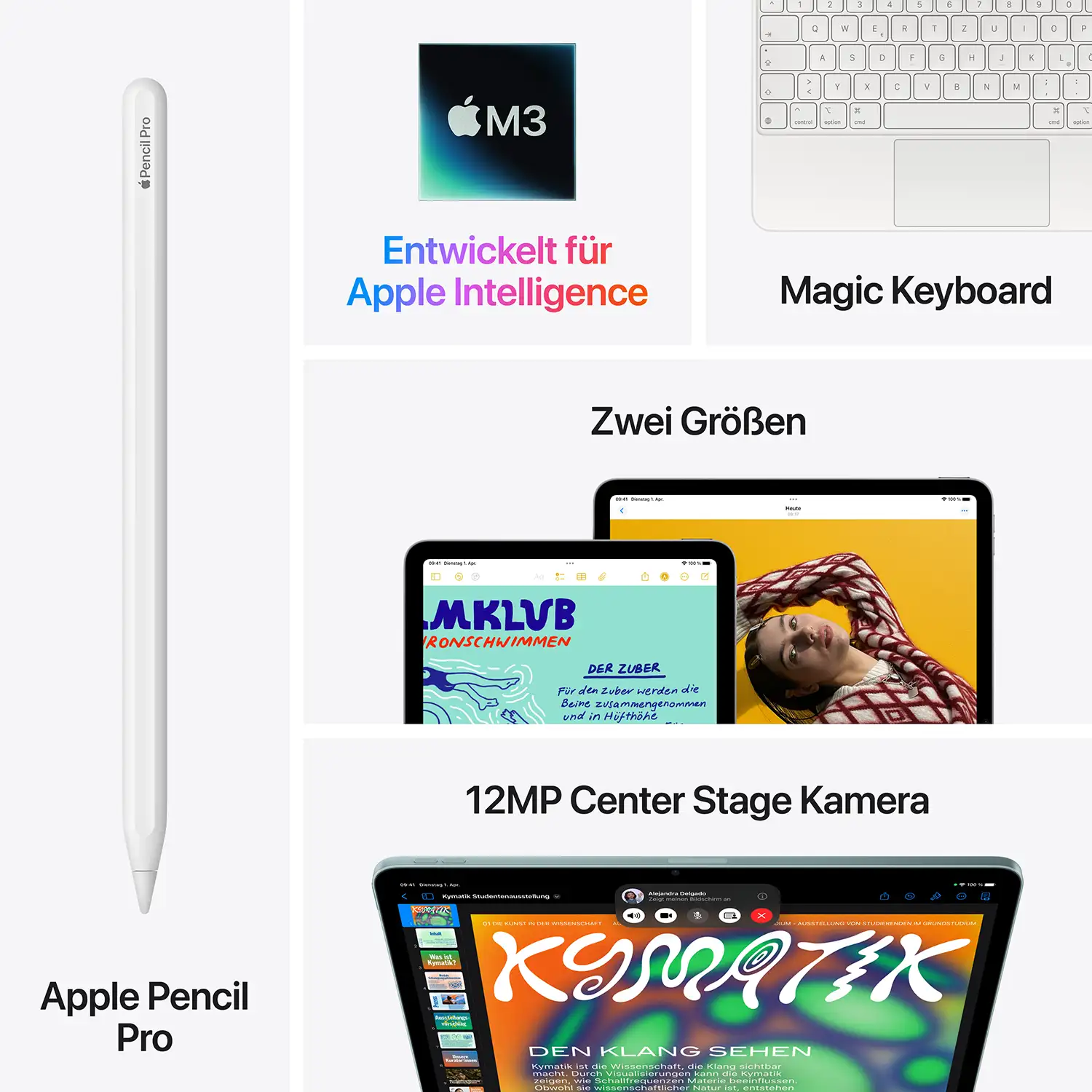 Apple iPad Air 13 Wi-Fi 128 GB Violett - 2025 Produktbild: Ipad air 13 inch m3 wifi violett bild position 9