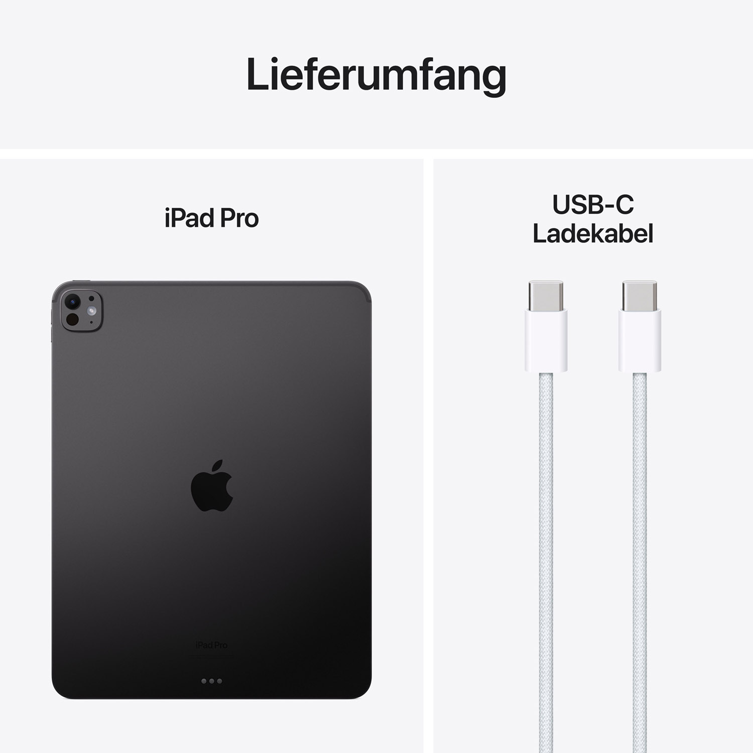 Apple iPad Pro 13 Wi-Fi 256 GB Standardglas - Space Schwarz 7.Gen 2024 Produktbild: Ipad pro 13 m4 wifi space schwarz bild position 9