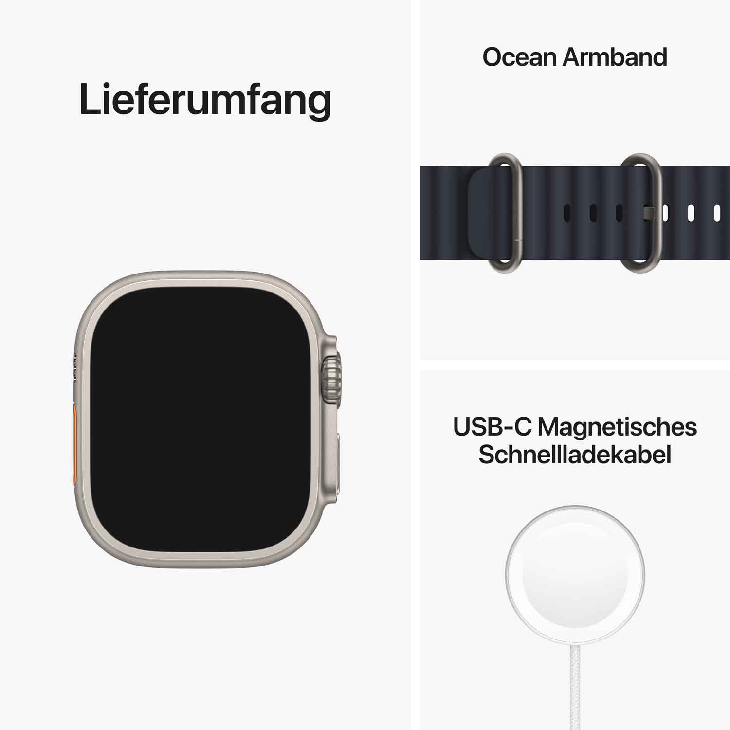 Apple Watch Ultra Titanium Cellular 49mm (Ocean mitternacht)