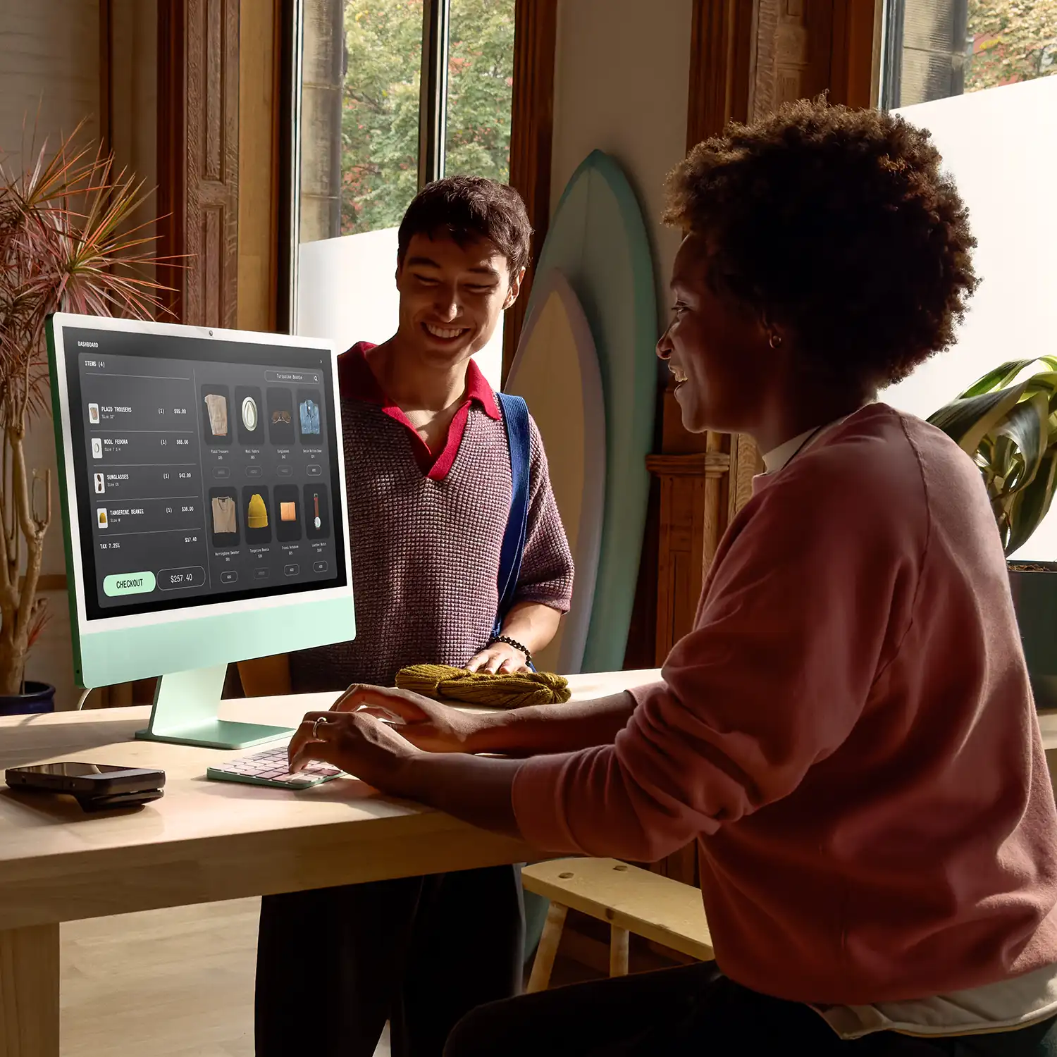 Apple iMac 24'' M4 8-Core CPU 8-Core GPU - 256 GB - 16 GB Pink - 2024 Produktbild: Imac m4 chip 2 port 24 in rosa bild position 8