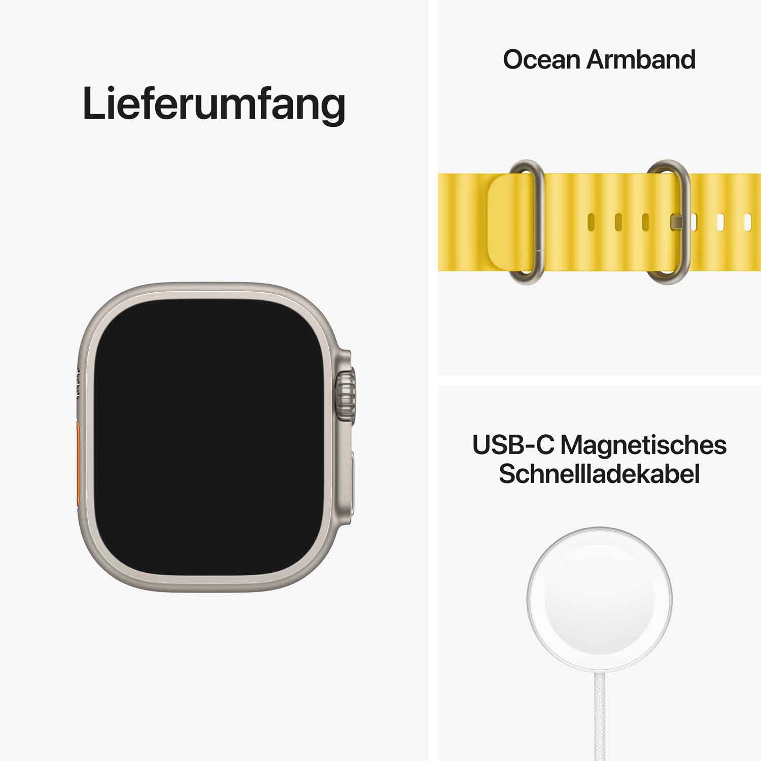 Apple Watch Ultra Titanium Cellular 49mm (Ocean gelb)