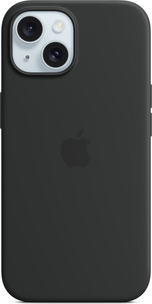 0194253939306 - Silicon Case MagSafe Backcover iPhone 15 Schwarz Induktives Laden Stoßfest