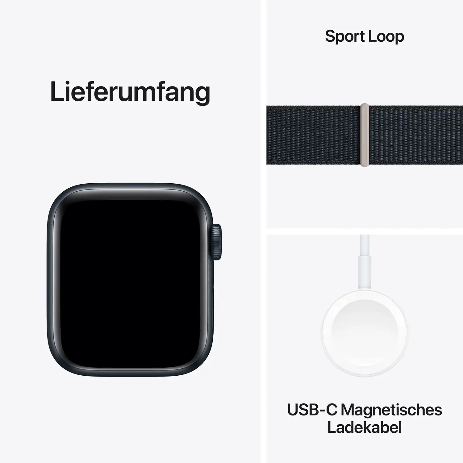 AppleWatch SE Aluminium 40mm Mitternacht (Sport Loop mitternacht) - 2023