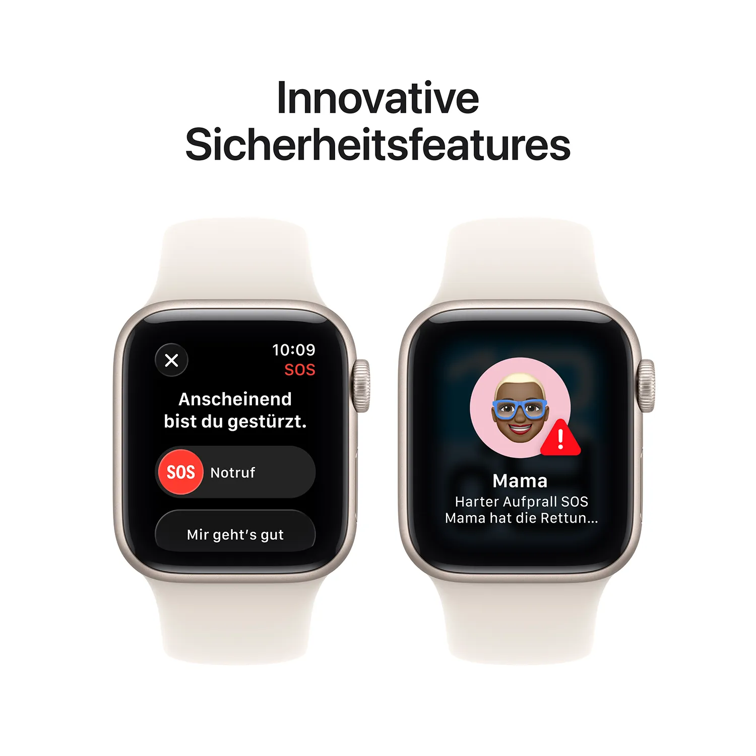 Funktionserklärung der Apple Watch SE 3 Sicherheitsfeatures