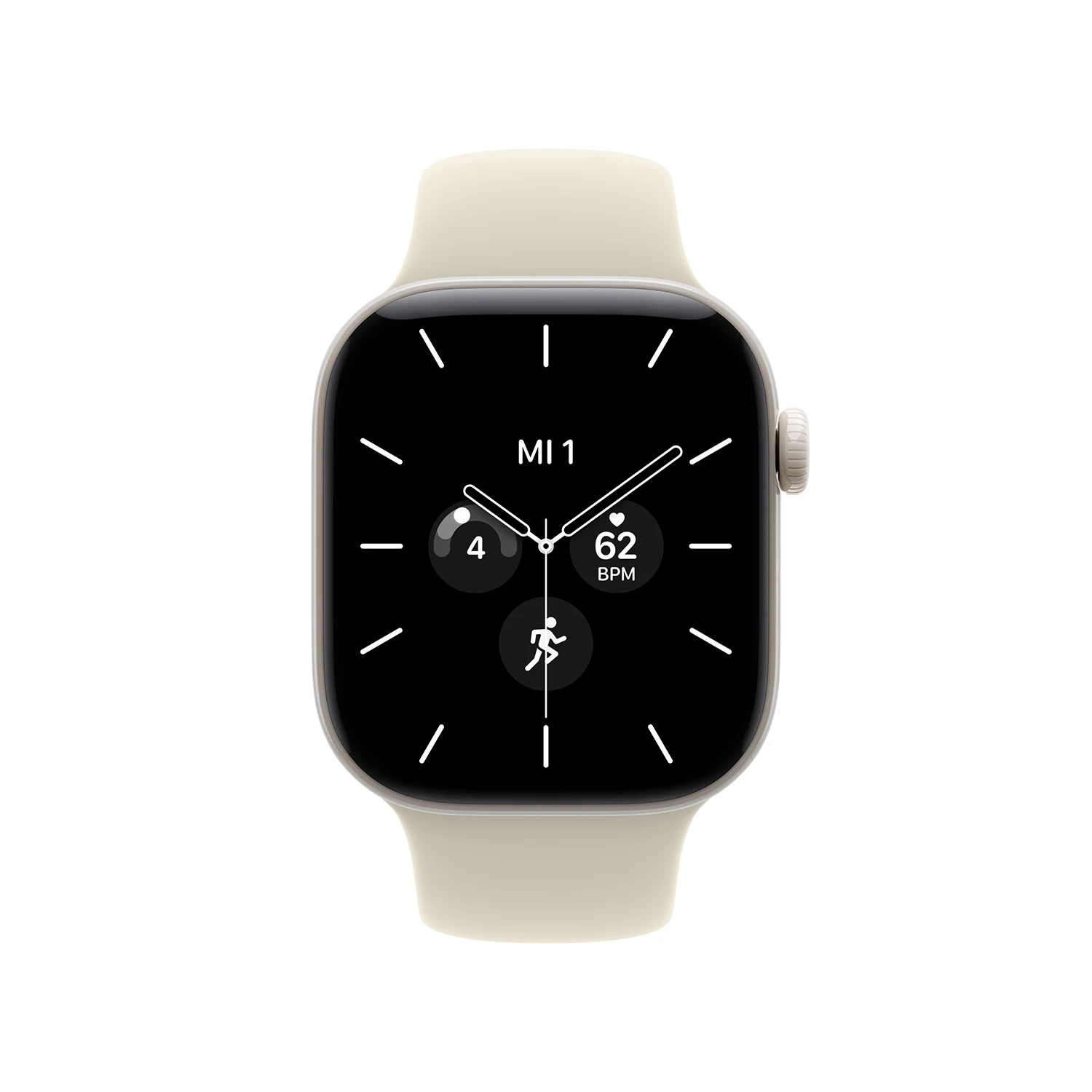 Apple Watch Series 12 GPS + Cellular 42mm Pearl White Ceramic Case with Sand Sport Band - S/M